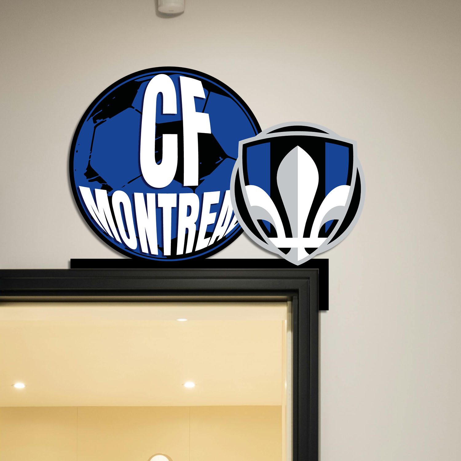 CF Montreal Metal Door Corner MLS Sign Decor