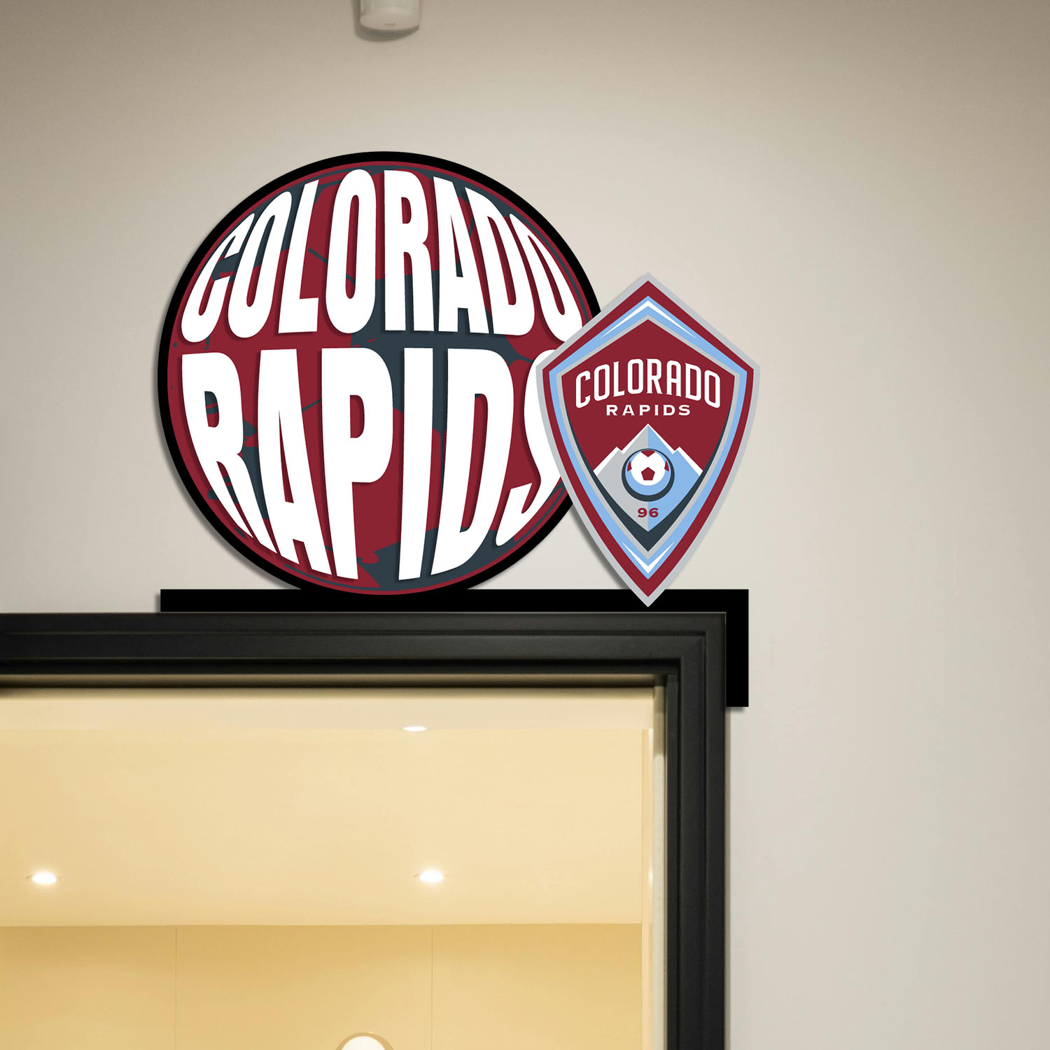 Colorado Rapids FC Metal Door Corner MLS Sign Decor