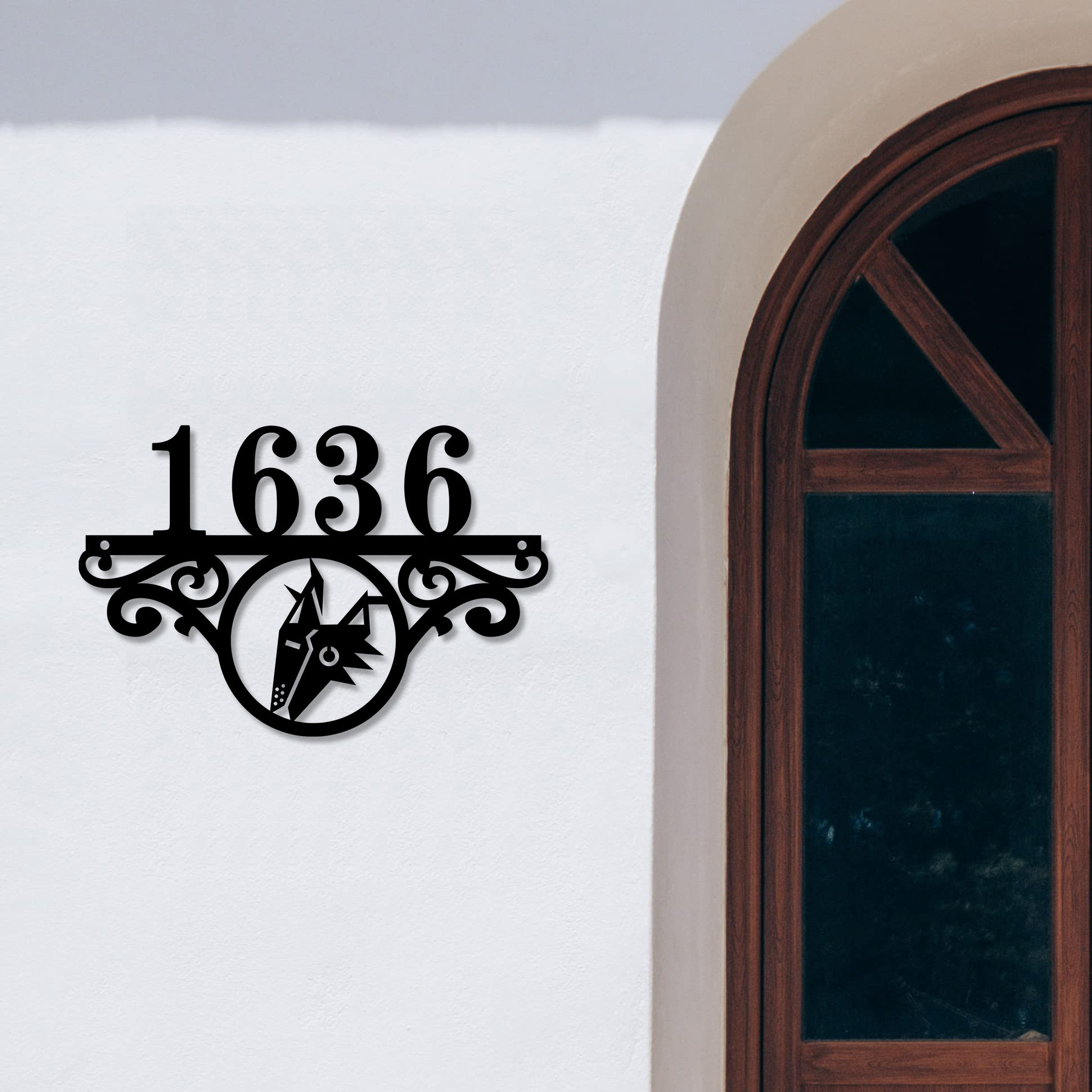 Arizona Coyotes NHL Monogram Metal House Number Sign