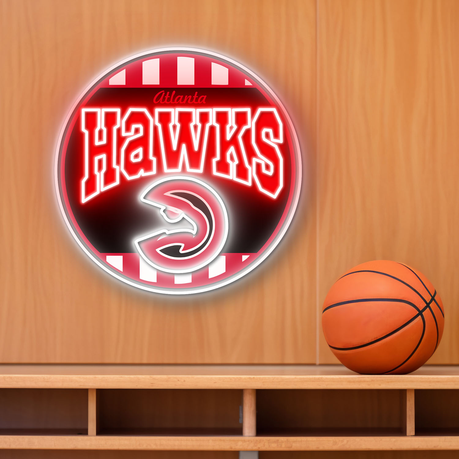 Atlanta Hawks Retro Acrylic Neon LED Sign NBA Home Decor
