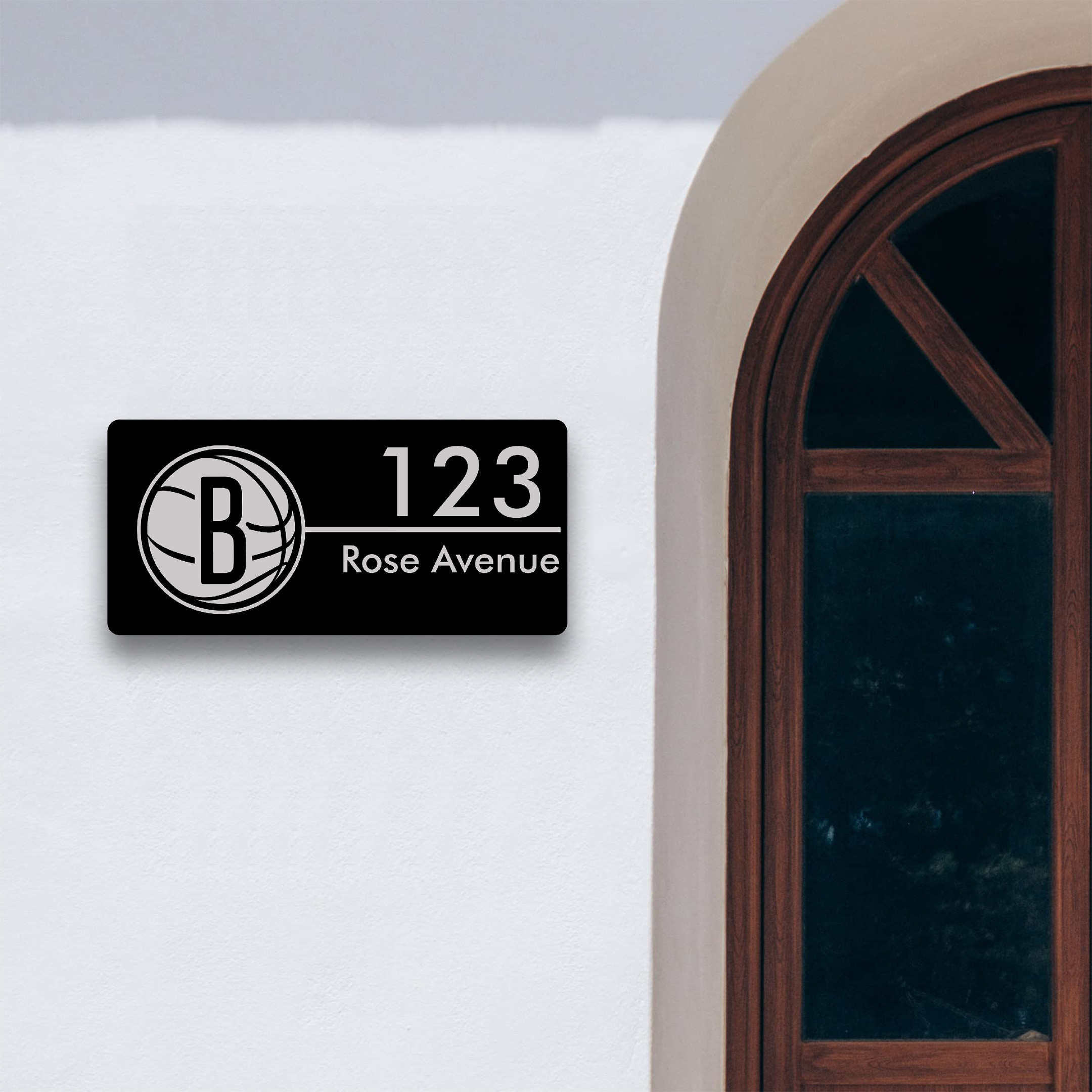 Brooklyn Nets NBA Aluminium House Number Sign