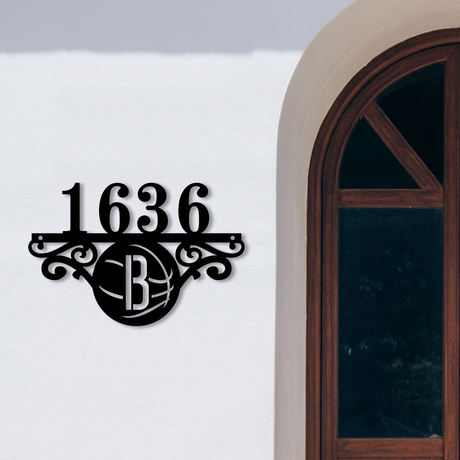 Brooklyn Nets NBA Monogram Metal House Number Sign