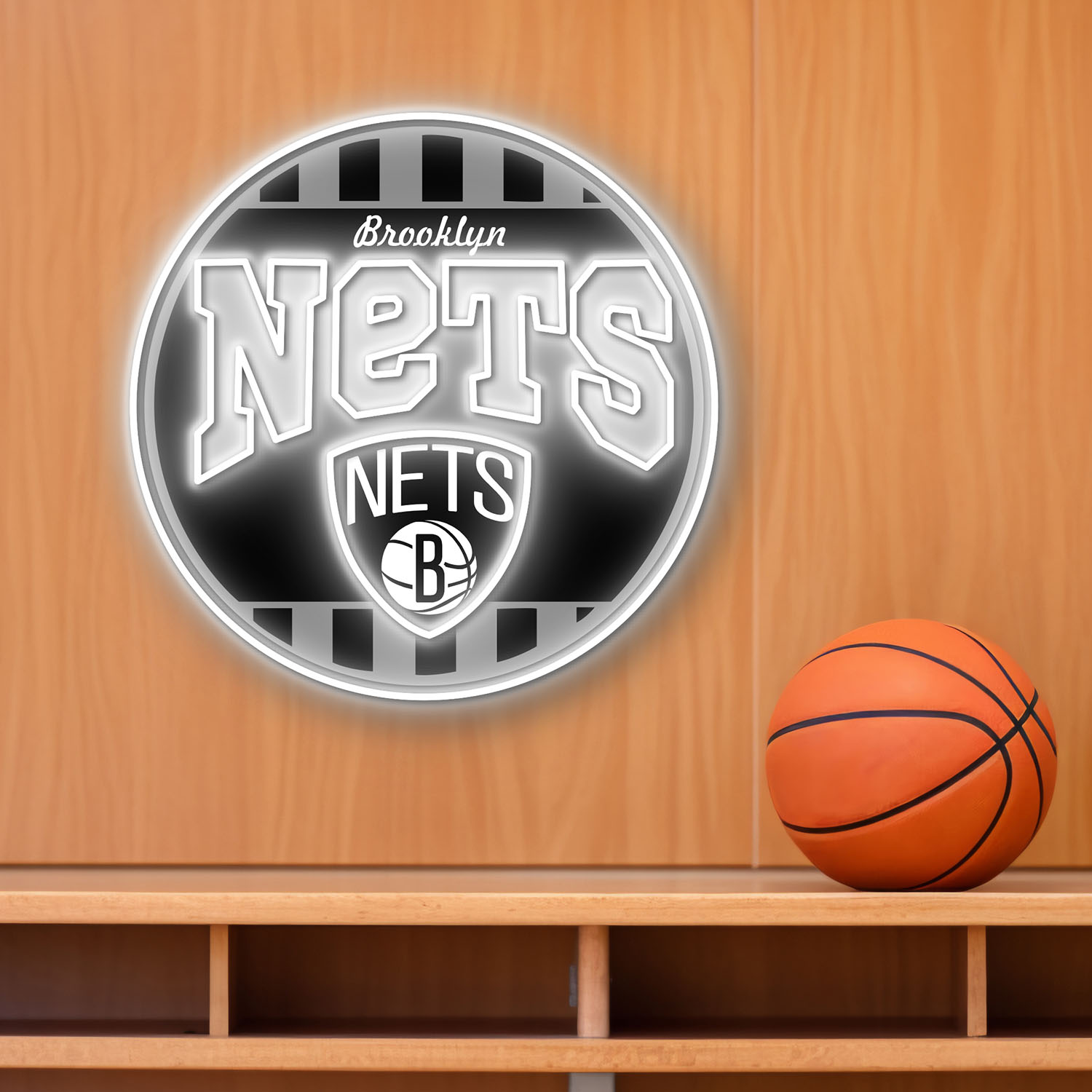 Brooklyn Nets Retro Acrylic Neon LED Sign NBA Home Decor