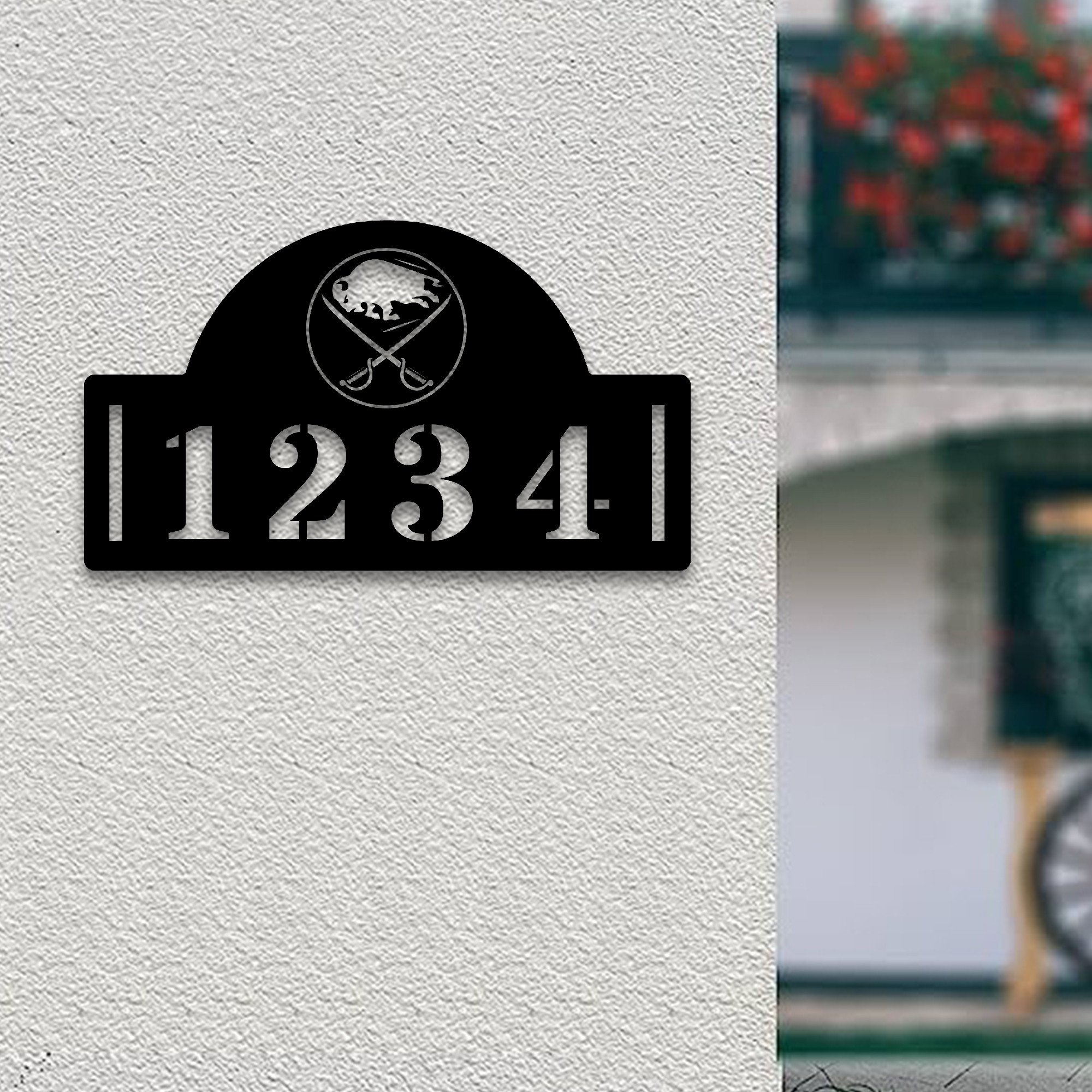 Buffalo Sabres NHL Metal House Number Sign