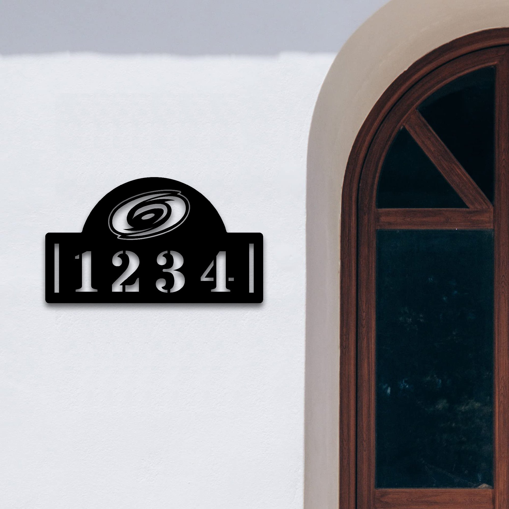 Carolina Hurricanes NHL Metal House Number Sign