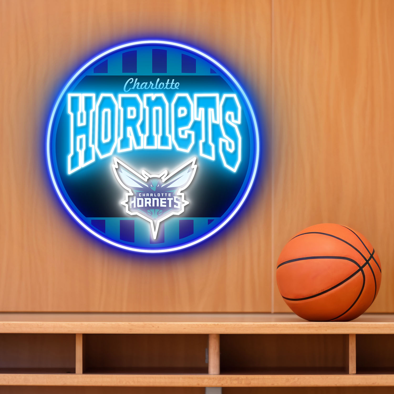 Charlotte Hornets Retro Acrylic Neon LED Sign NBA Home Decor