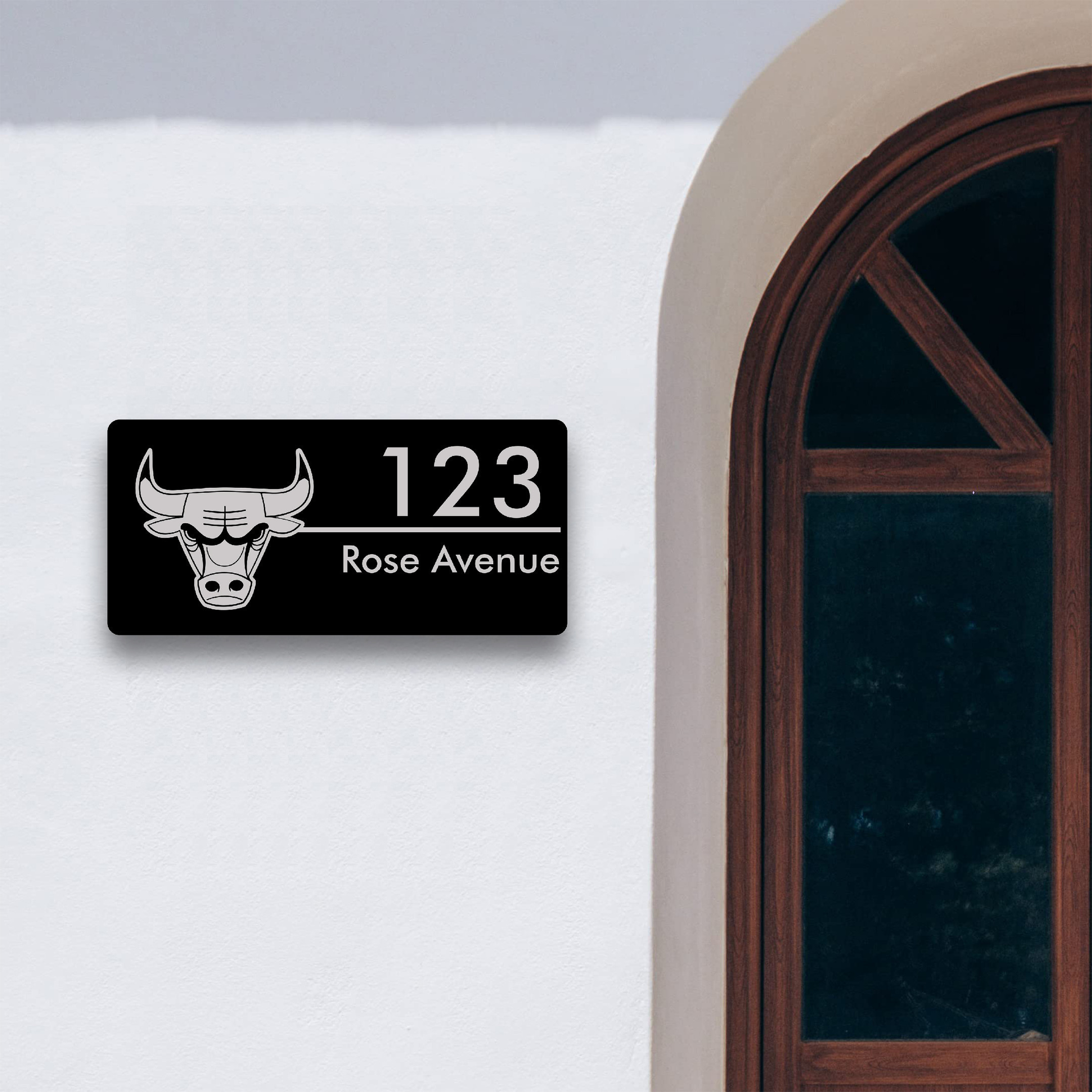 Chicago Bulls NBA Aluminium House Number Sign