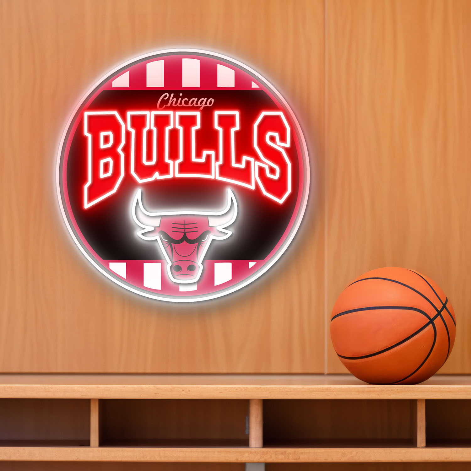 Chicago Bulls Retro Acrylic Neon LED Sign NBA Home Decor