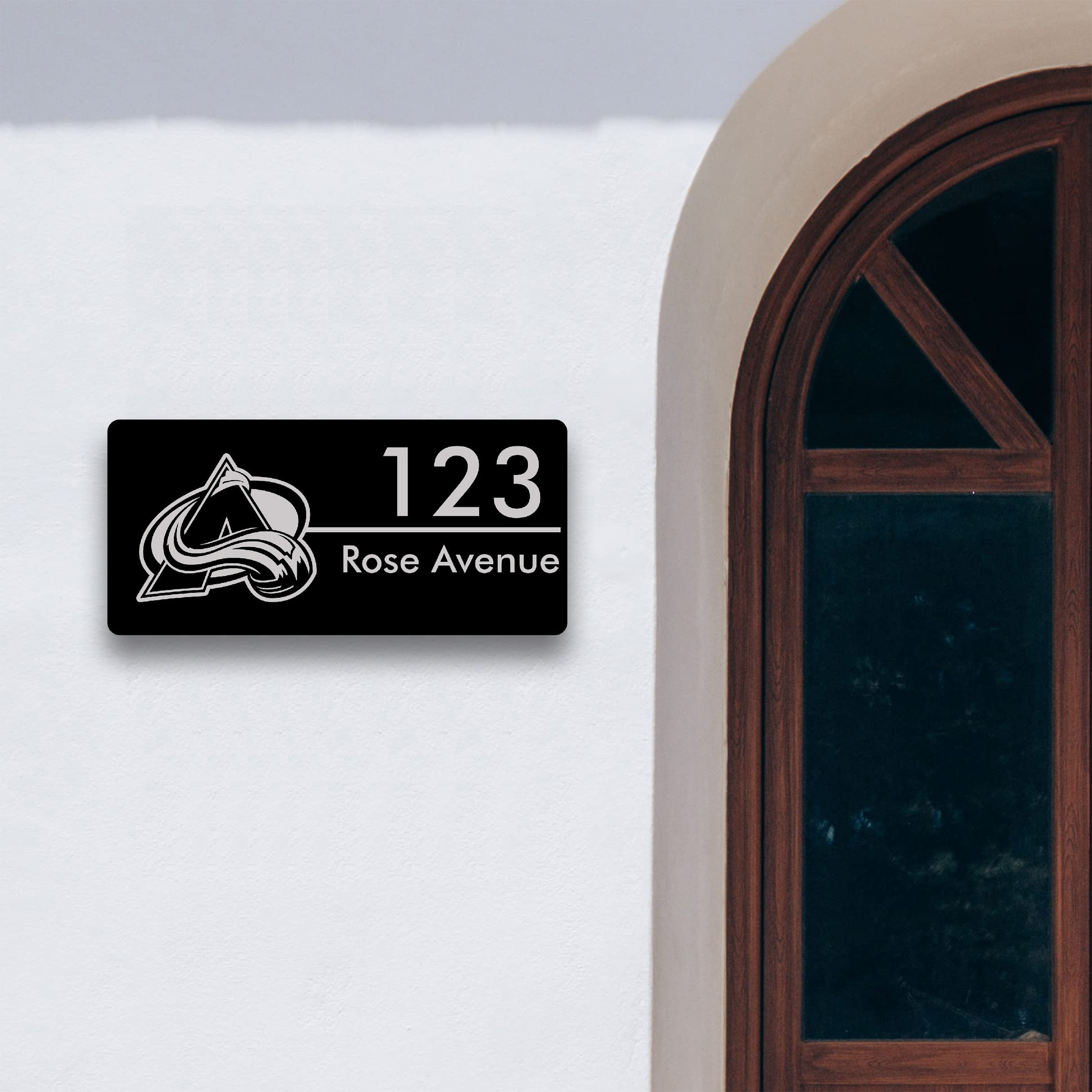 Colorado Avalanche NHL Aluminium House Number Sign