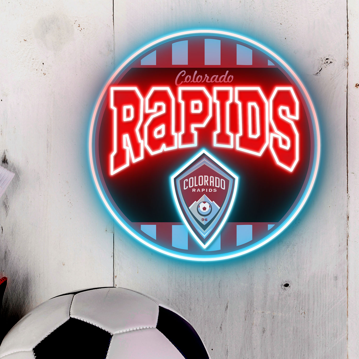 Colorado Rapids FC Retro Acrylic Neon LED Sign MLS Home Decor