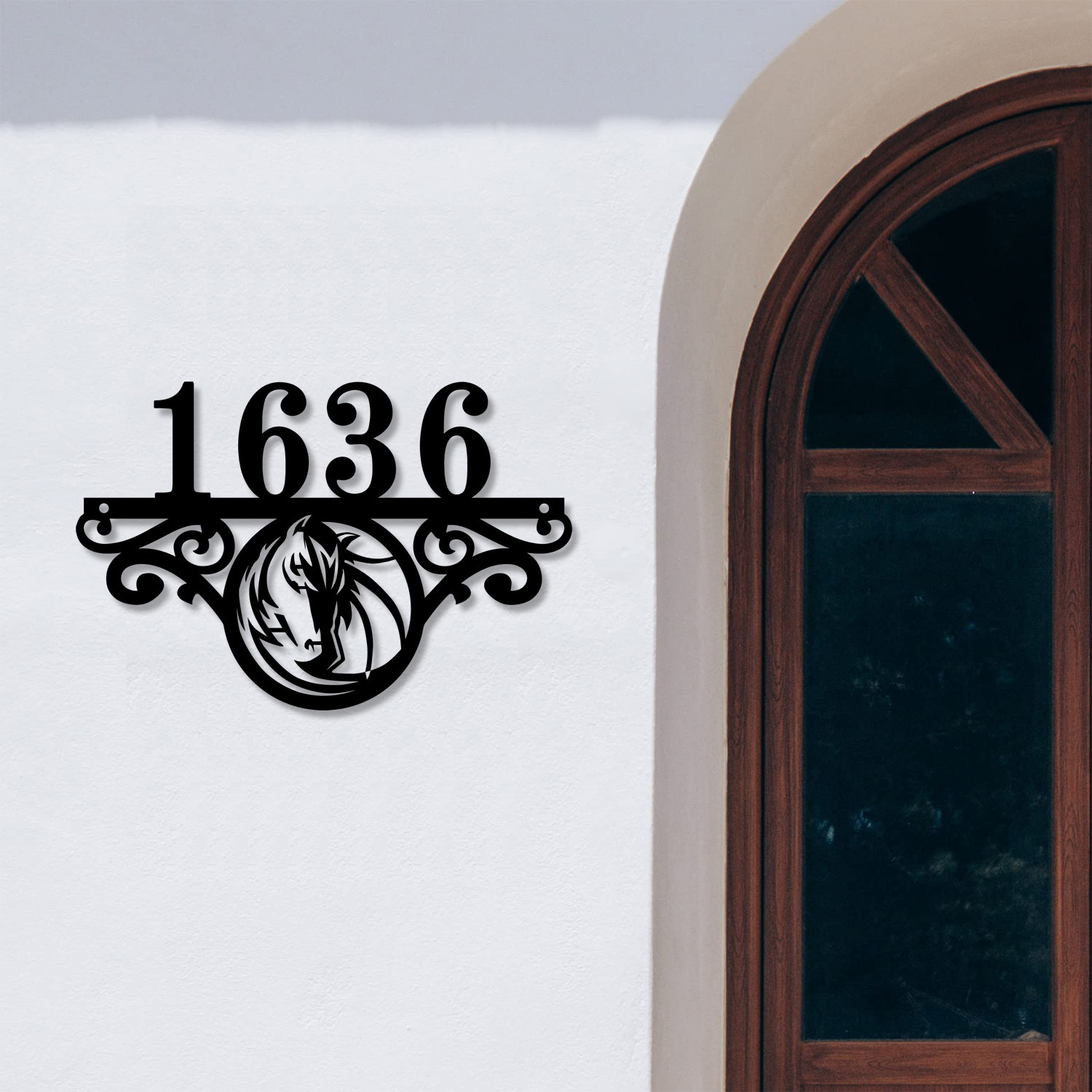 Dallas Mavericks NBA Monogram Metal House Number Sign