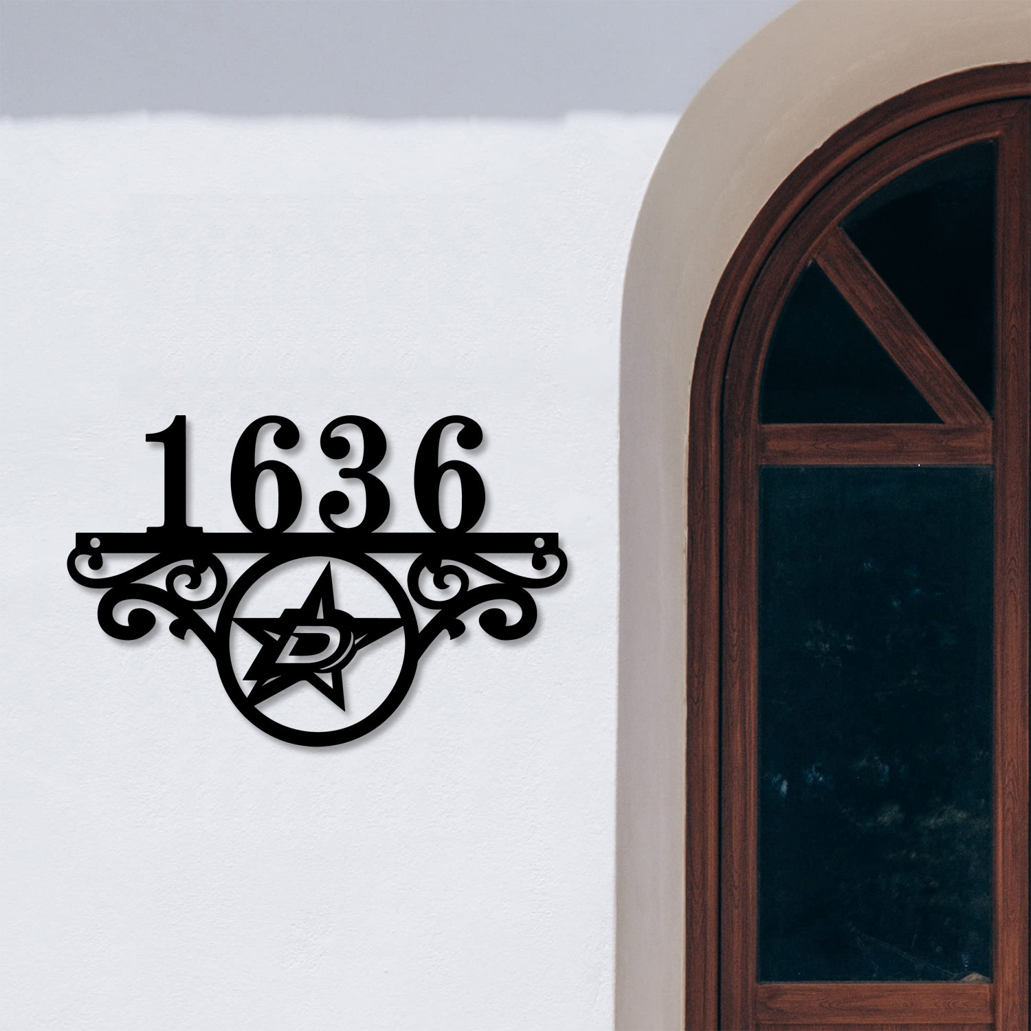 Dallas Stars NHL Monogram Metal House Number Sign
