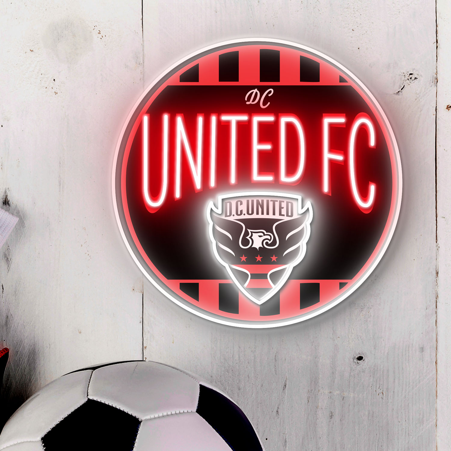 DC United FC Retro Acrylic Neon LED Sign MLS Home Decor