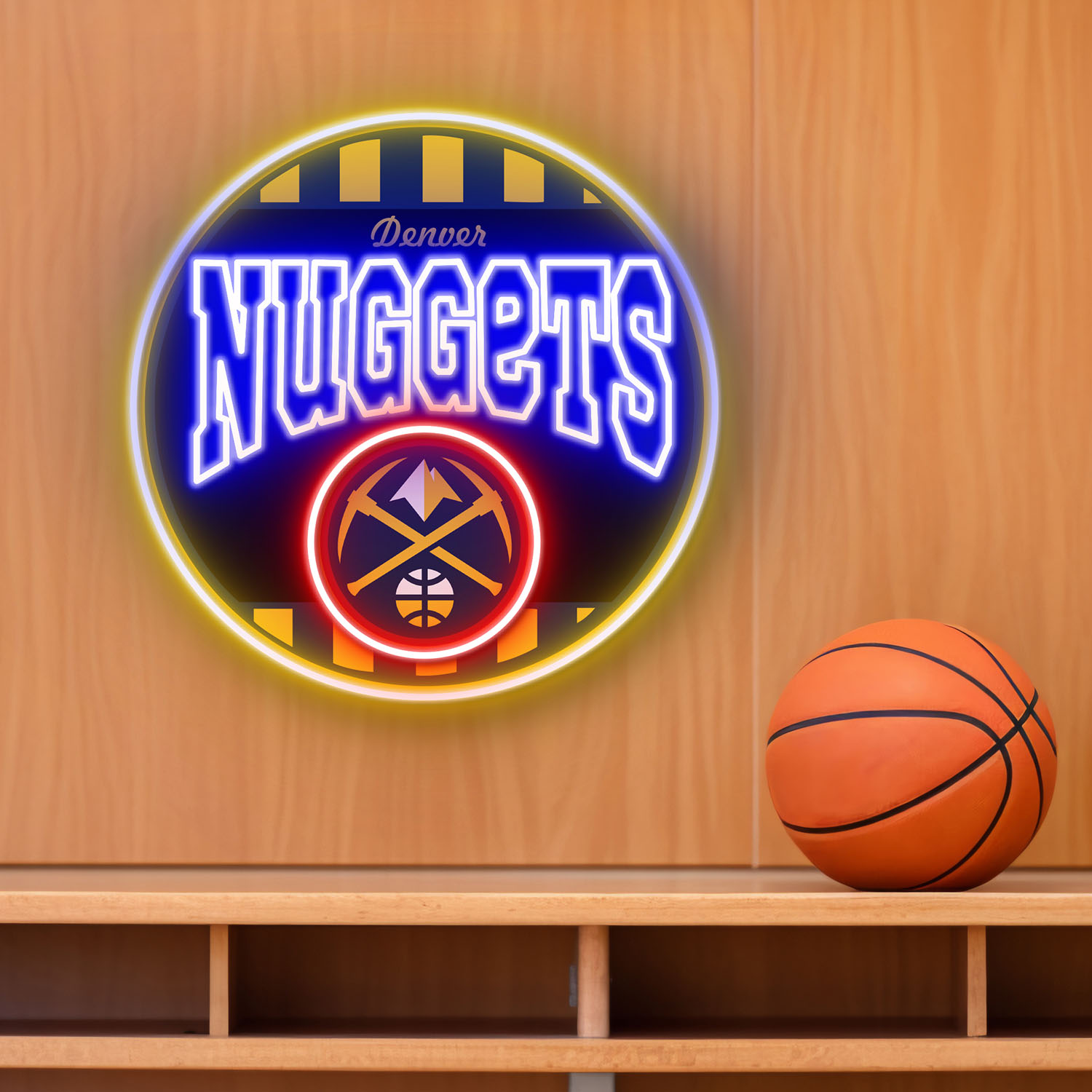 Denver Nuggets Retro Acrylic Neon LED Sign NBA Home Decor