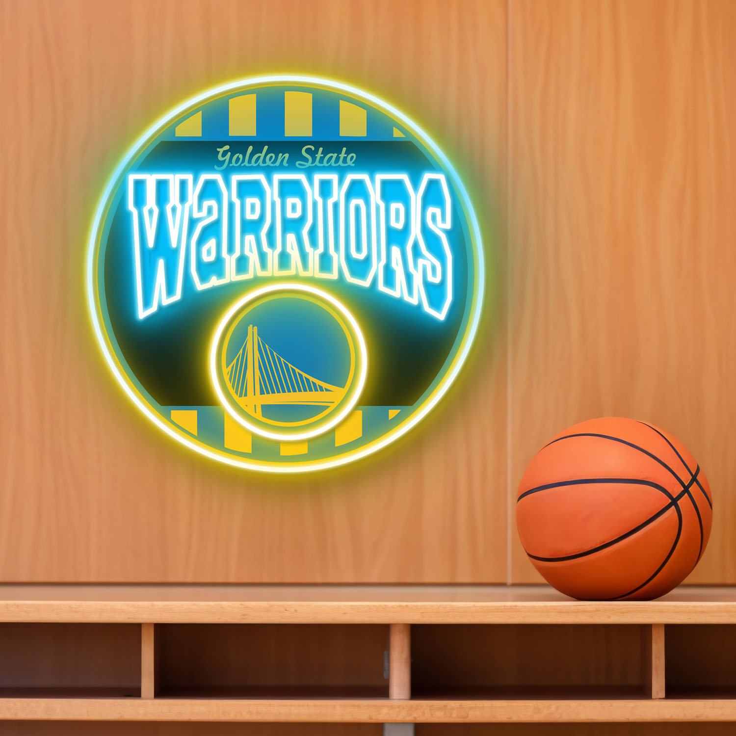 Golden State Warriors Retro Acrylic Neon LED Sign NBA Home Decor