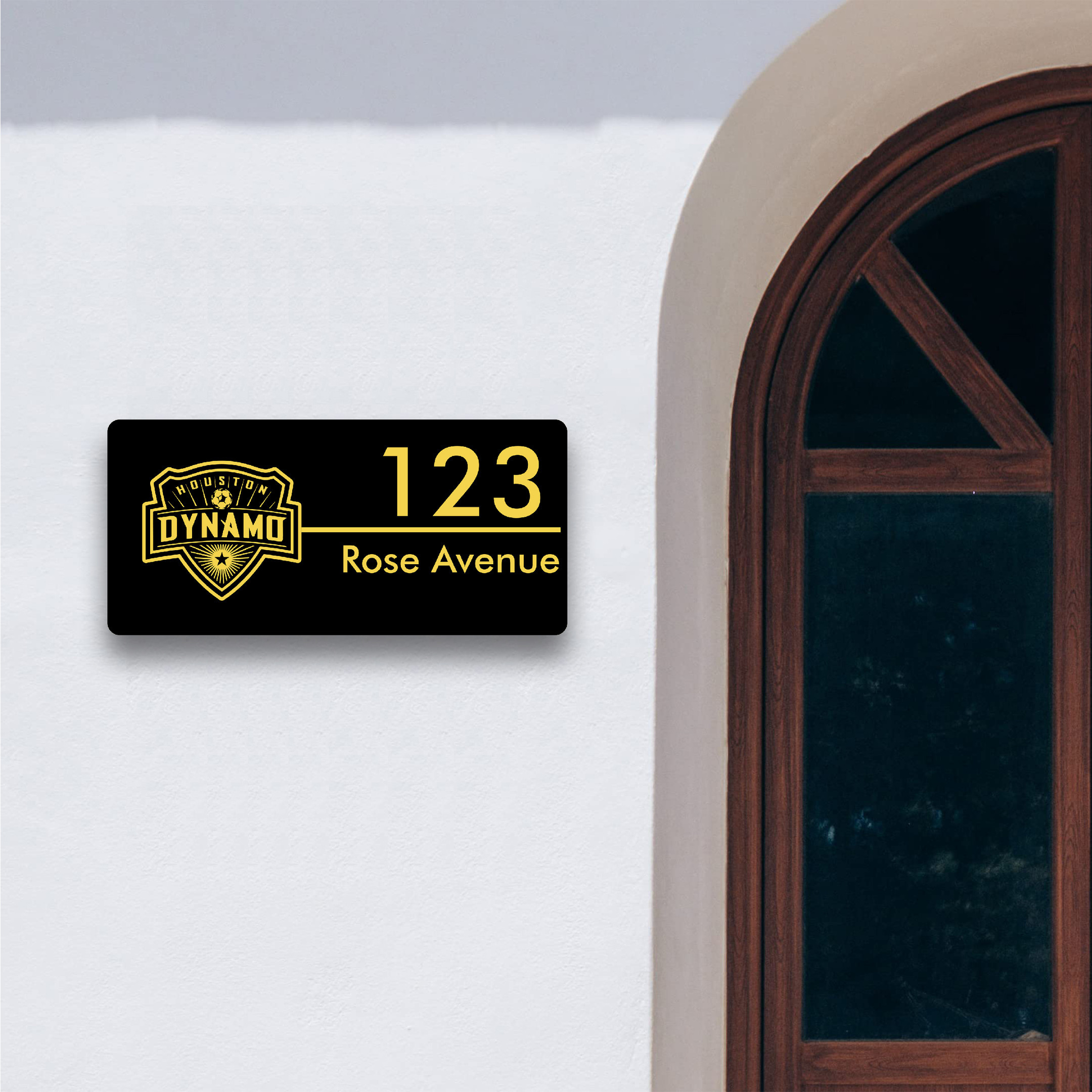 Houston Dynamo FC MLS Aluminium House Number Sign