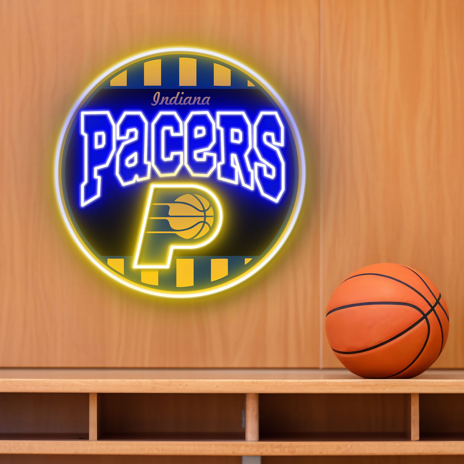 Indiana Pacers Retro Acrylic Neon LED Sign NBA Home Decor