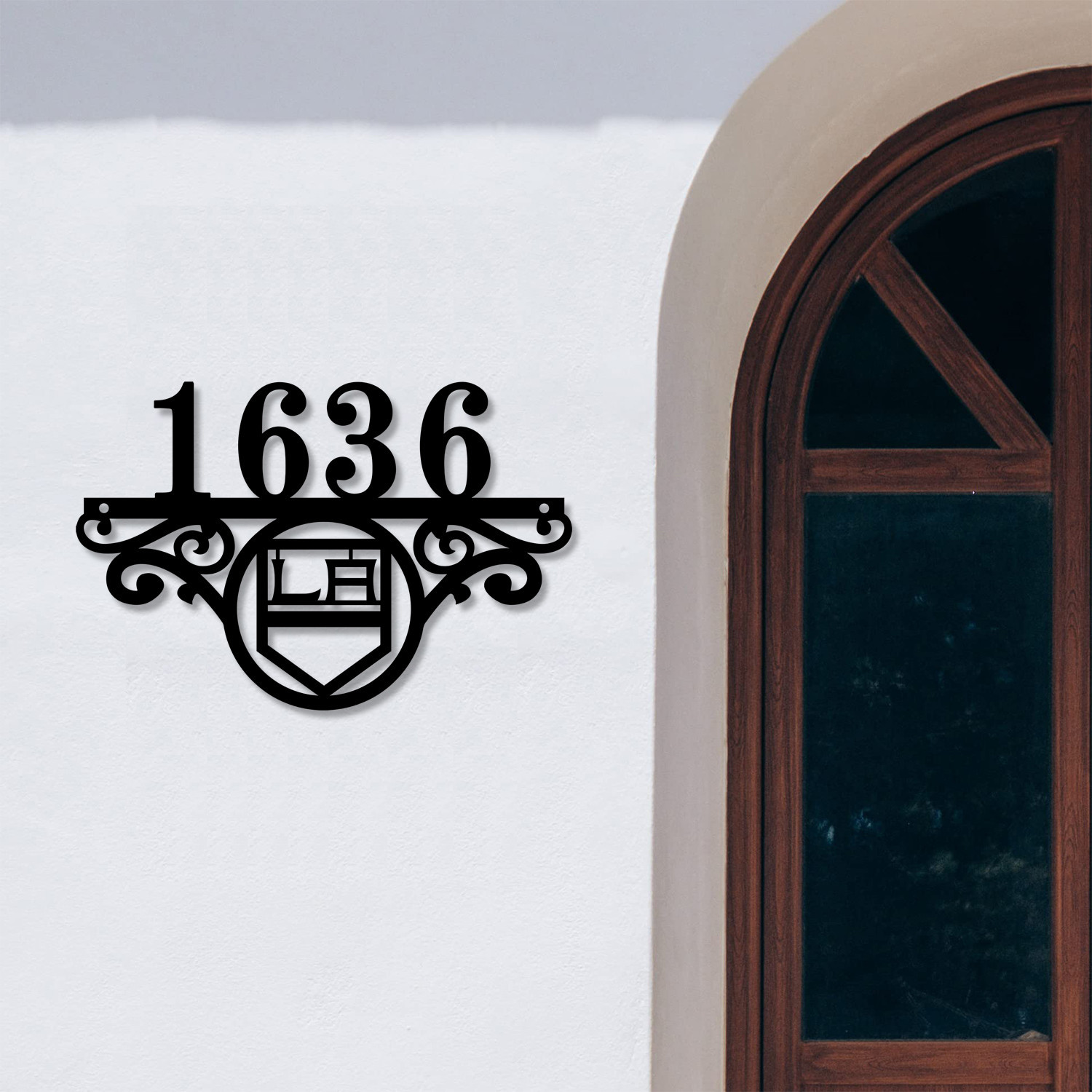 Los Angeles Kings NHL Monogram Metal House Number Sign