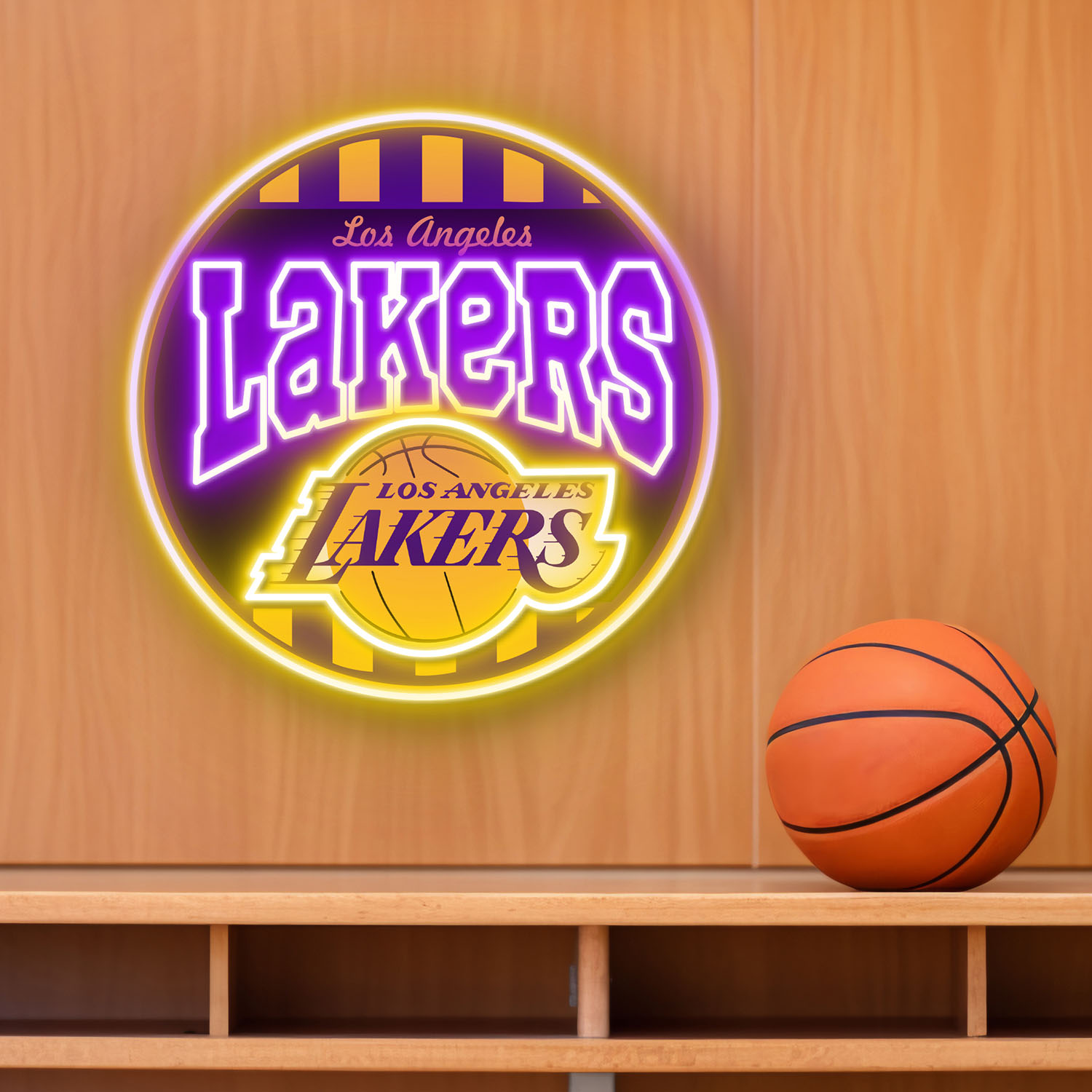 Los Angeles Lakers Retro Acrylic Neon LED Sign NBA Home Decor