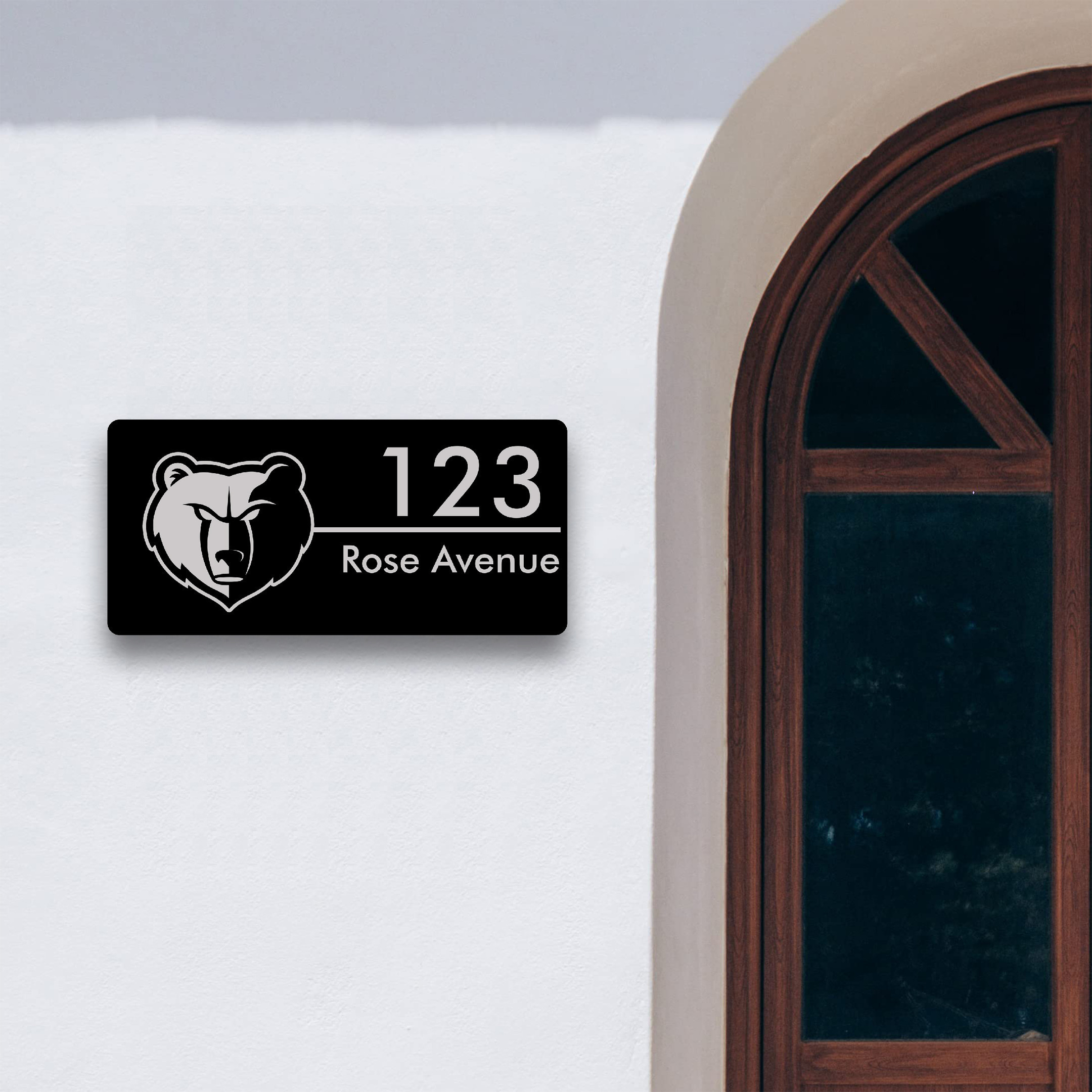 Memphis Grizzlies NBA Aluminium House Number Sign