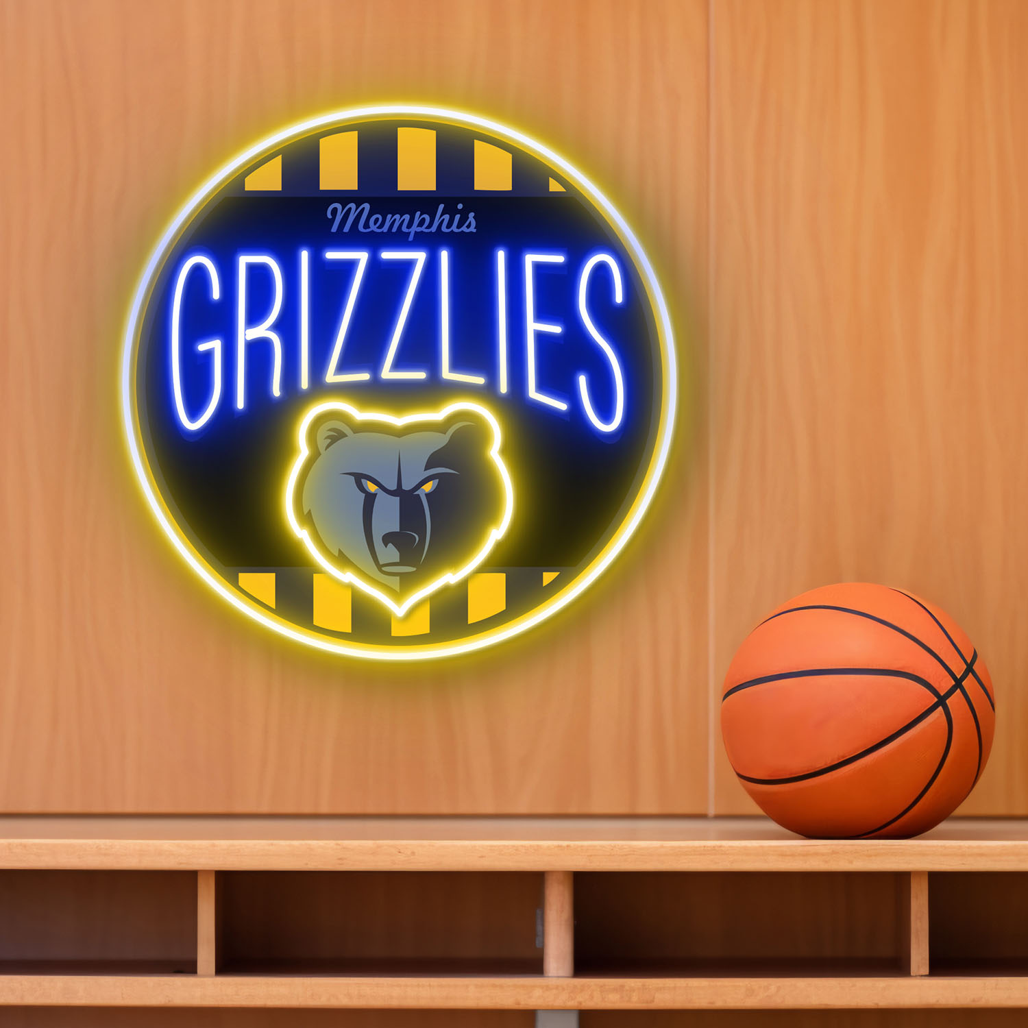 Memphis Grizzlies Retro Acrylic Neon LED Sign NBA Home Decor