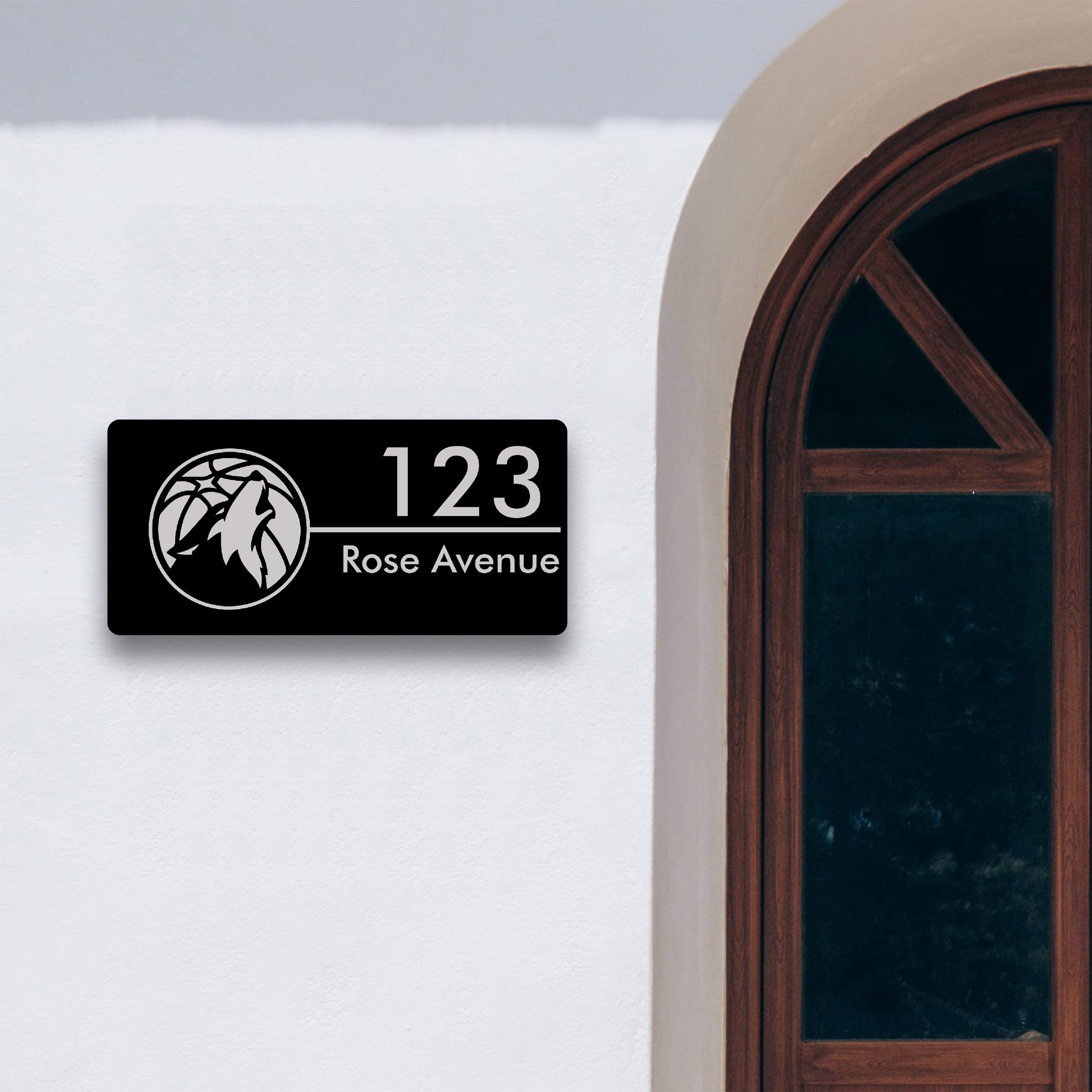 Minnesota Timberwolves NBA Aluminium House Number Sign