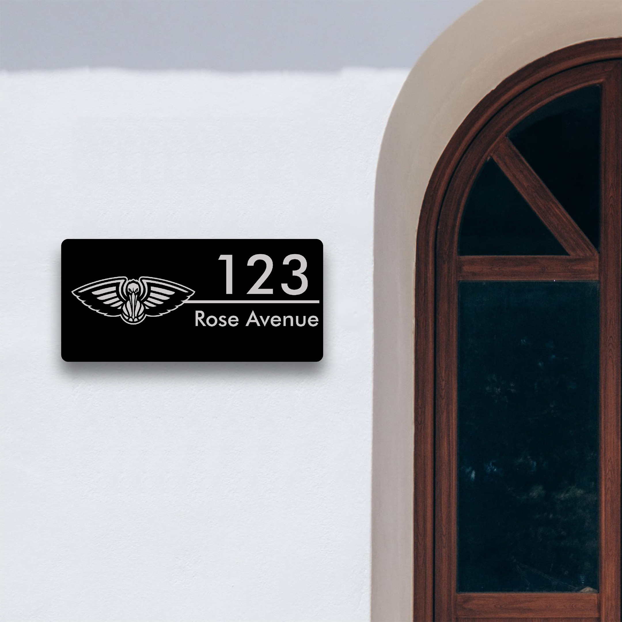 New Orleans Pelicans NBA Aluminium House Number Sign