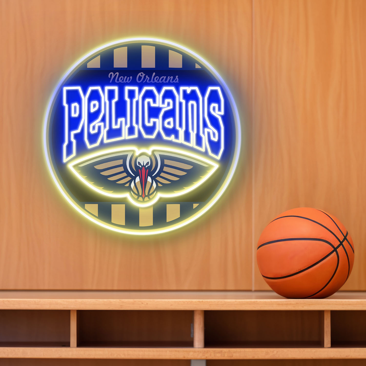 New Orleans Pelicans Retro Acrylic Neon LED Sign NBA Home Decor