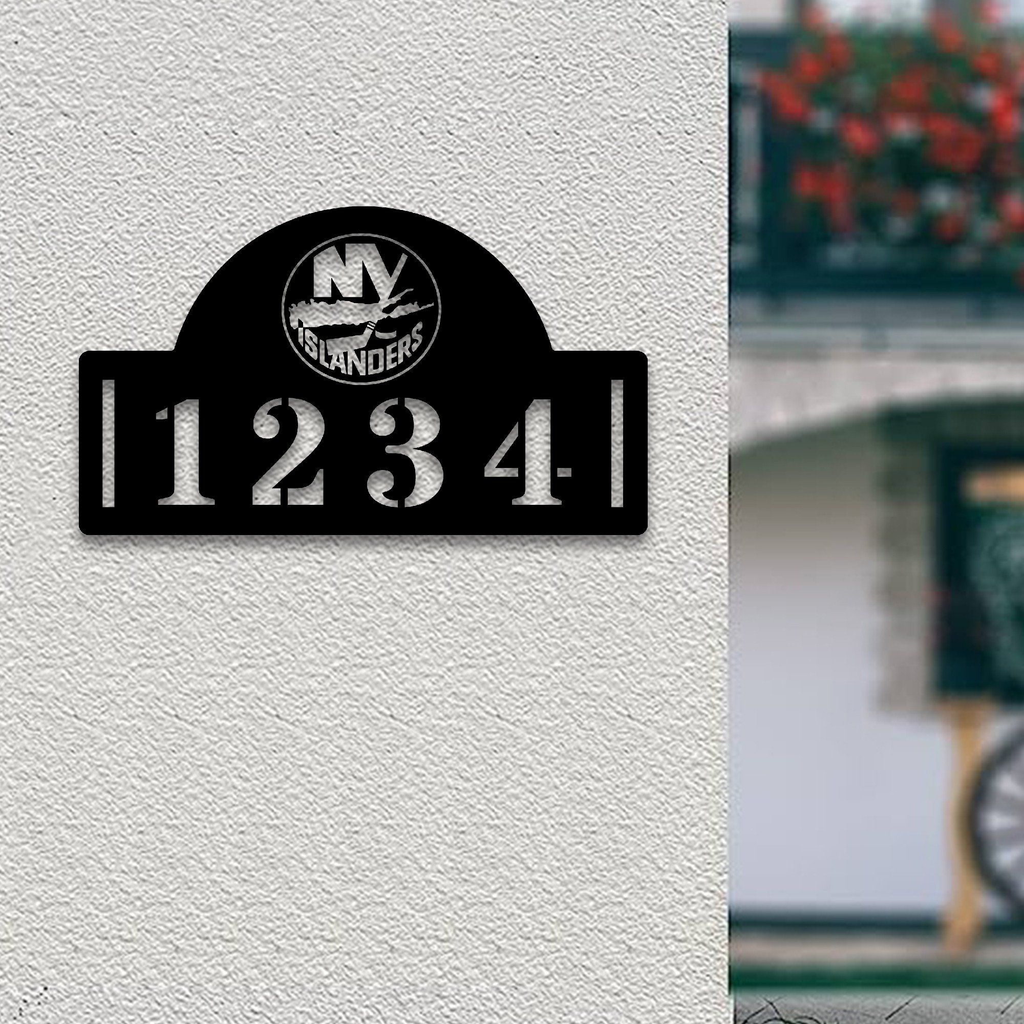 New York Islanders NHL Metal House Number Sign