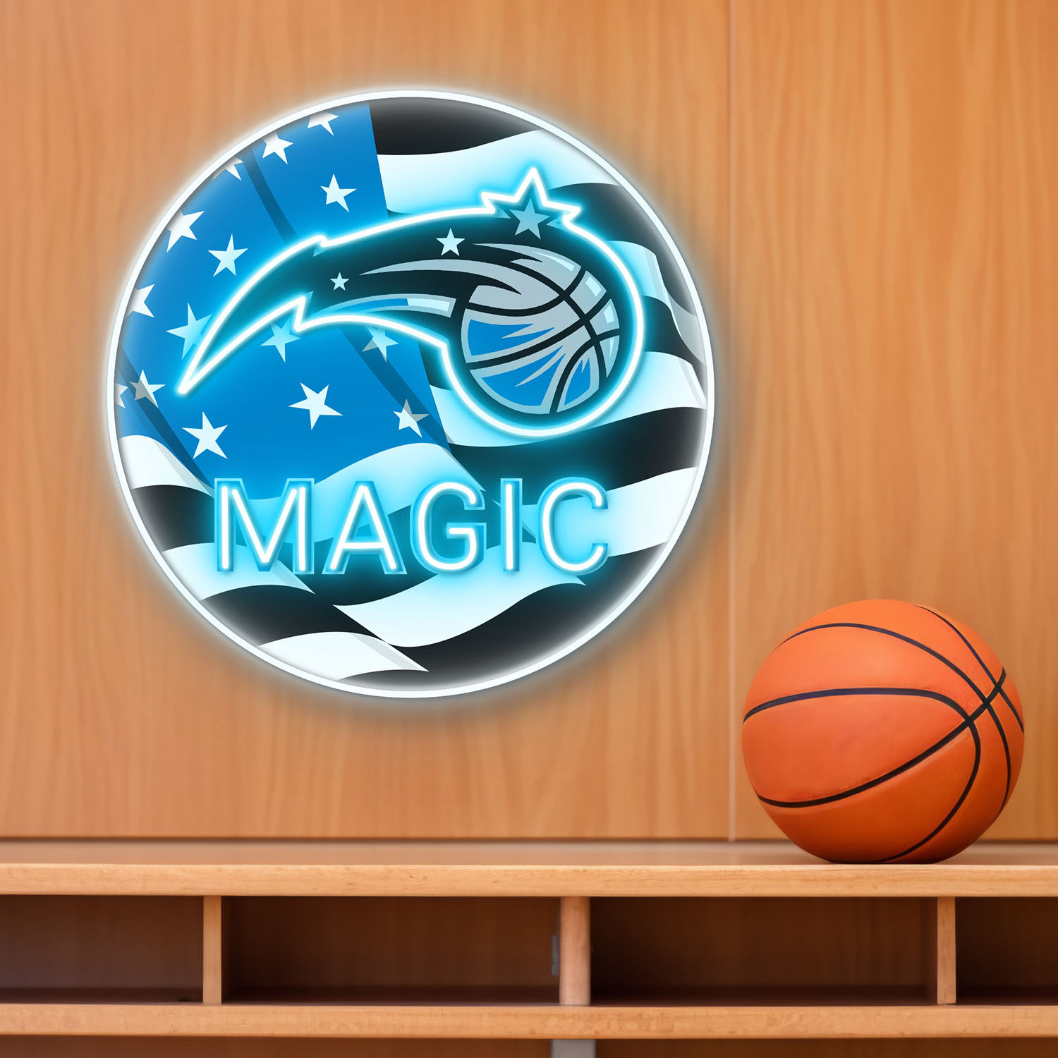 Orlando Magic US Flag Acrylic Neon LED Sign NBA Home Decor