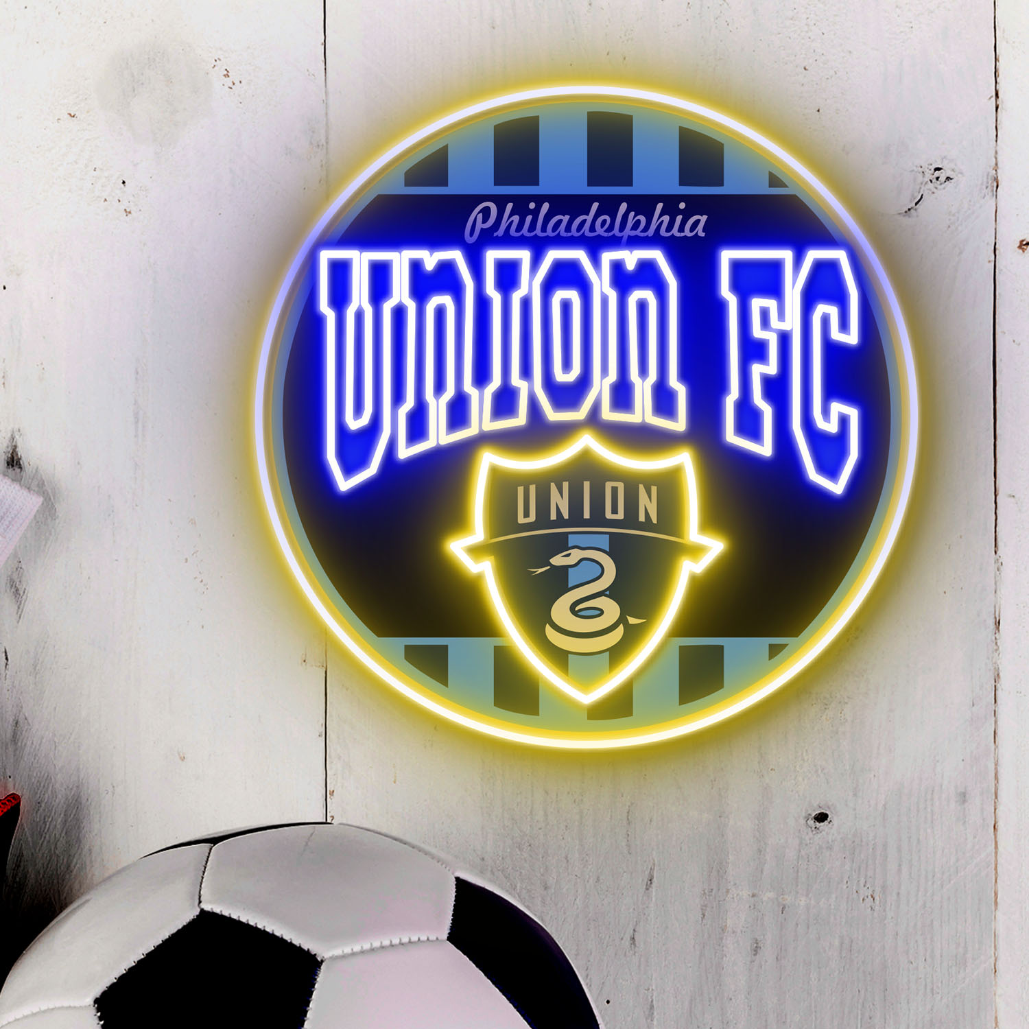 Philadelphia Union FC Retro Acrylic Neon LED Sign MLS Home Decor