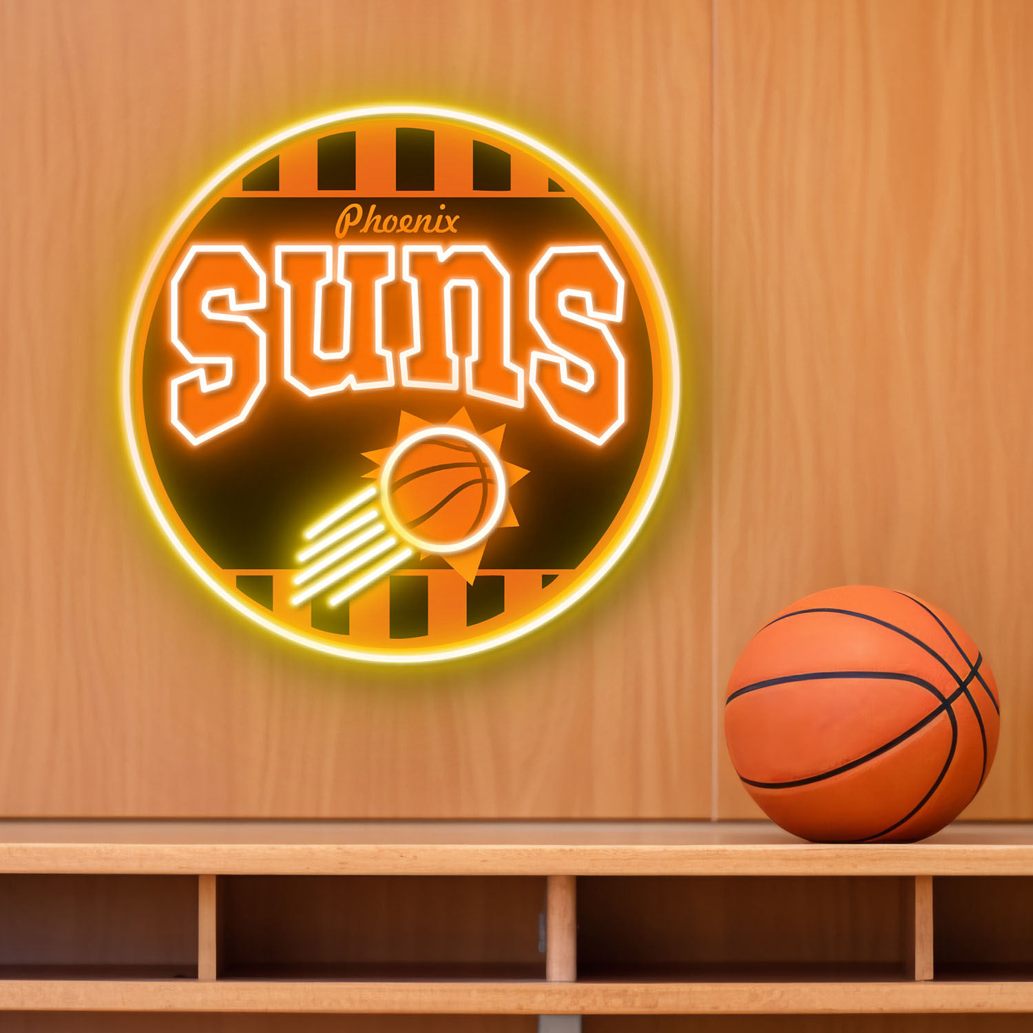 Phoenix Suns Retro Acrylic Neon LED Sign NBA Home Decor
