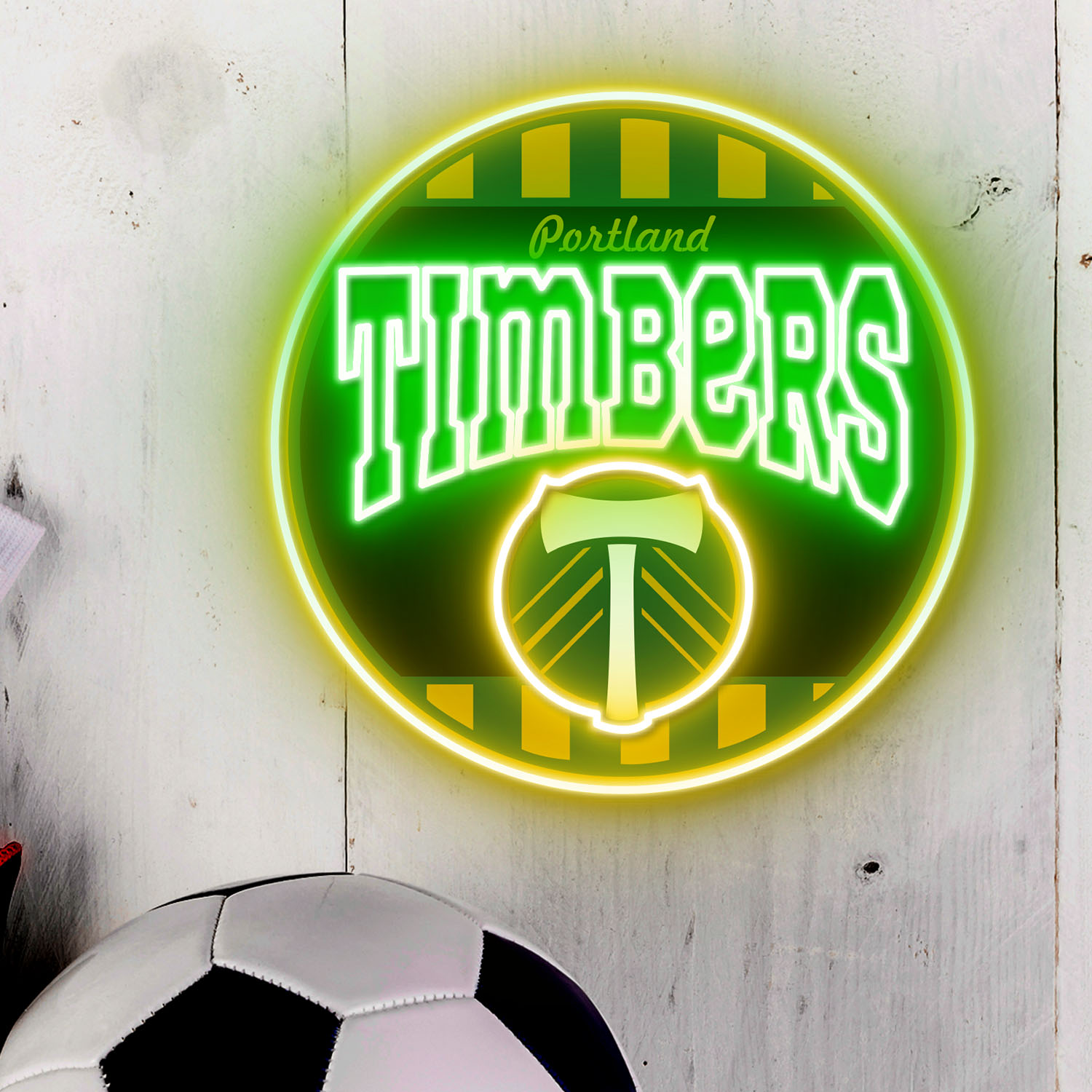 Portland Timbers FC Retro Acrylic Neon LED Sign MLS Home Decor