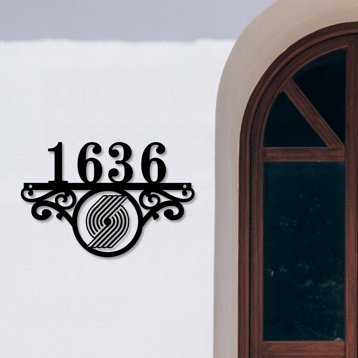 Portland Trail Blazers NBA Monogram Metal House Number Sign
