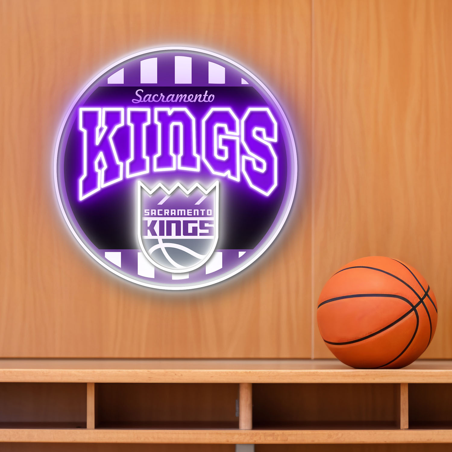 Sacramento Kings Retro Acrylic Neon LED Sign NBA Home Decor
