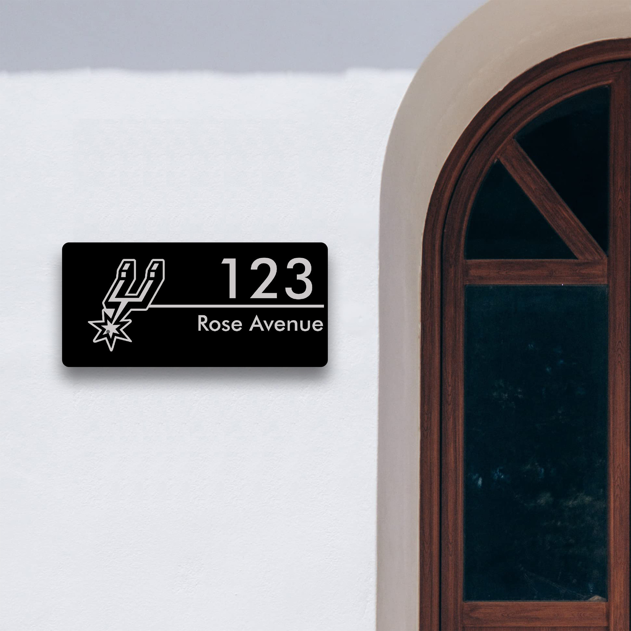 San Antonio Spurs NBA Aluminium House Number Sign