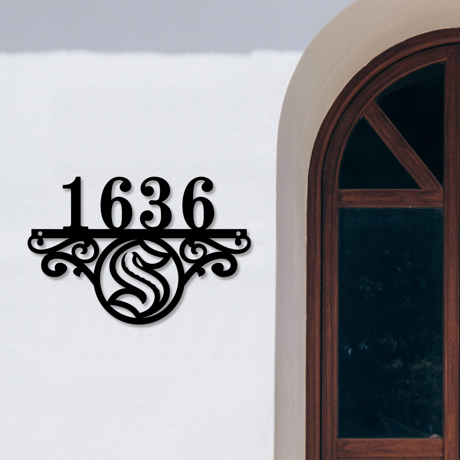 Seattle Kraken NHL Monogram Metal House Number Sign