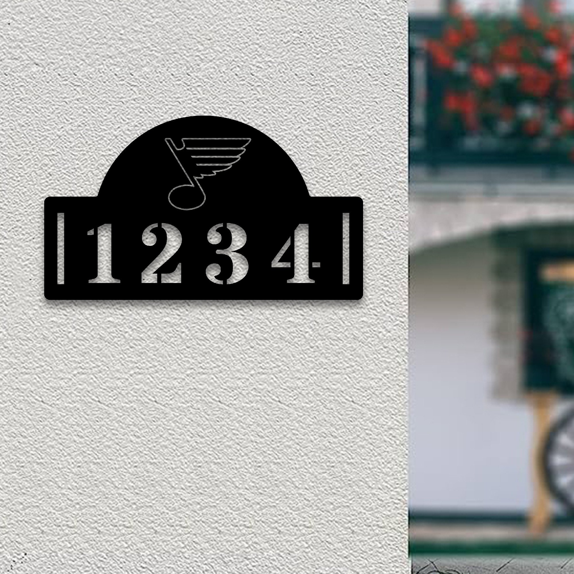 St Louis Blues NHL Metal House Number Sign