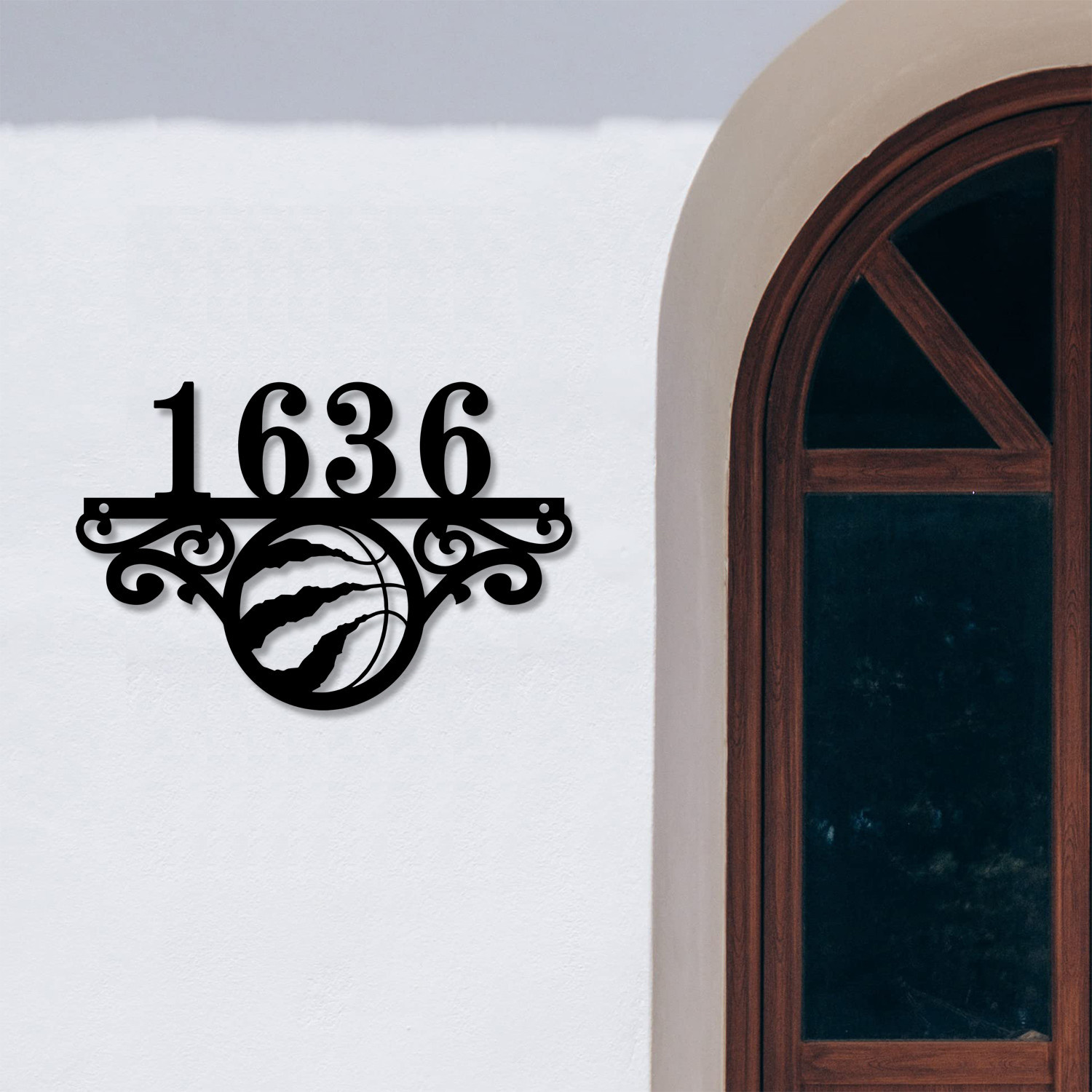 Toronto Raptors NBA Monogram Metal House Number Sign