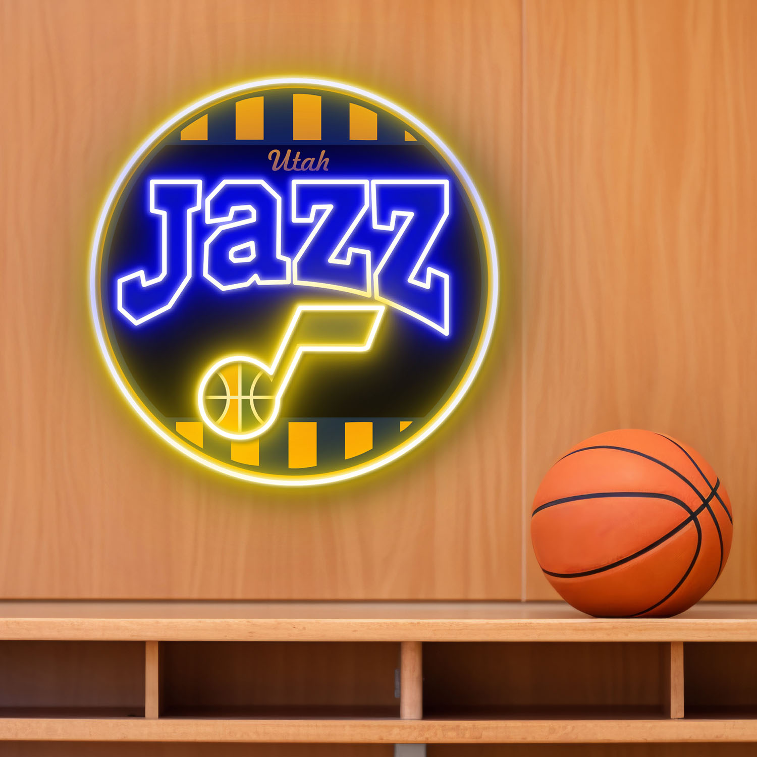 Utah Jazz Retro Acrylic Neon LED Sign NBA Home Decor