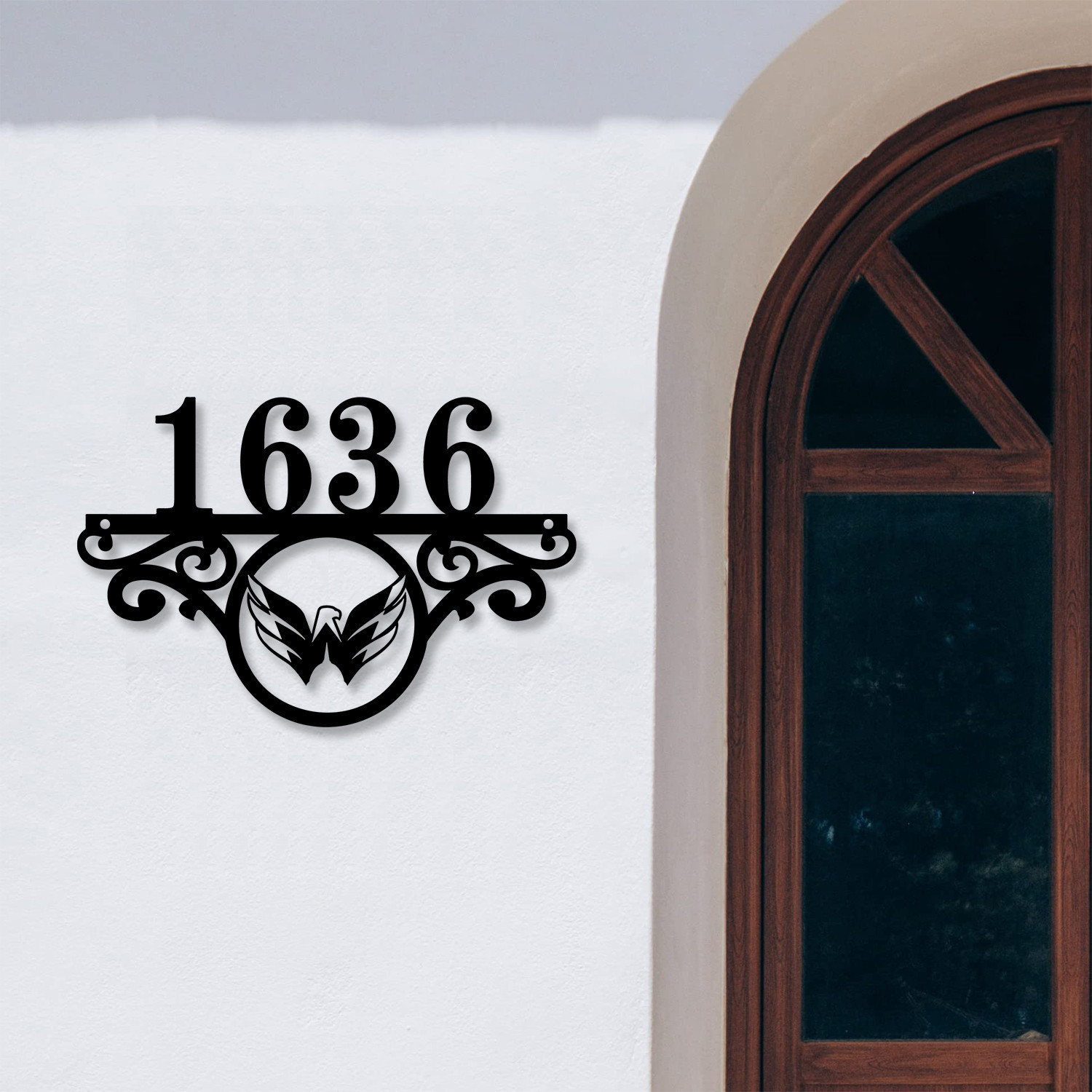 Washington Capitals NHL Monogram Metal House Number Sign