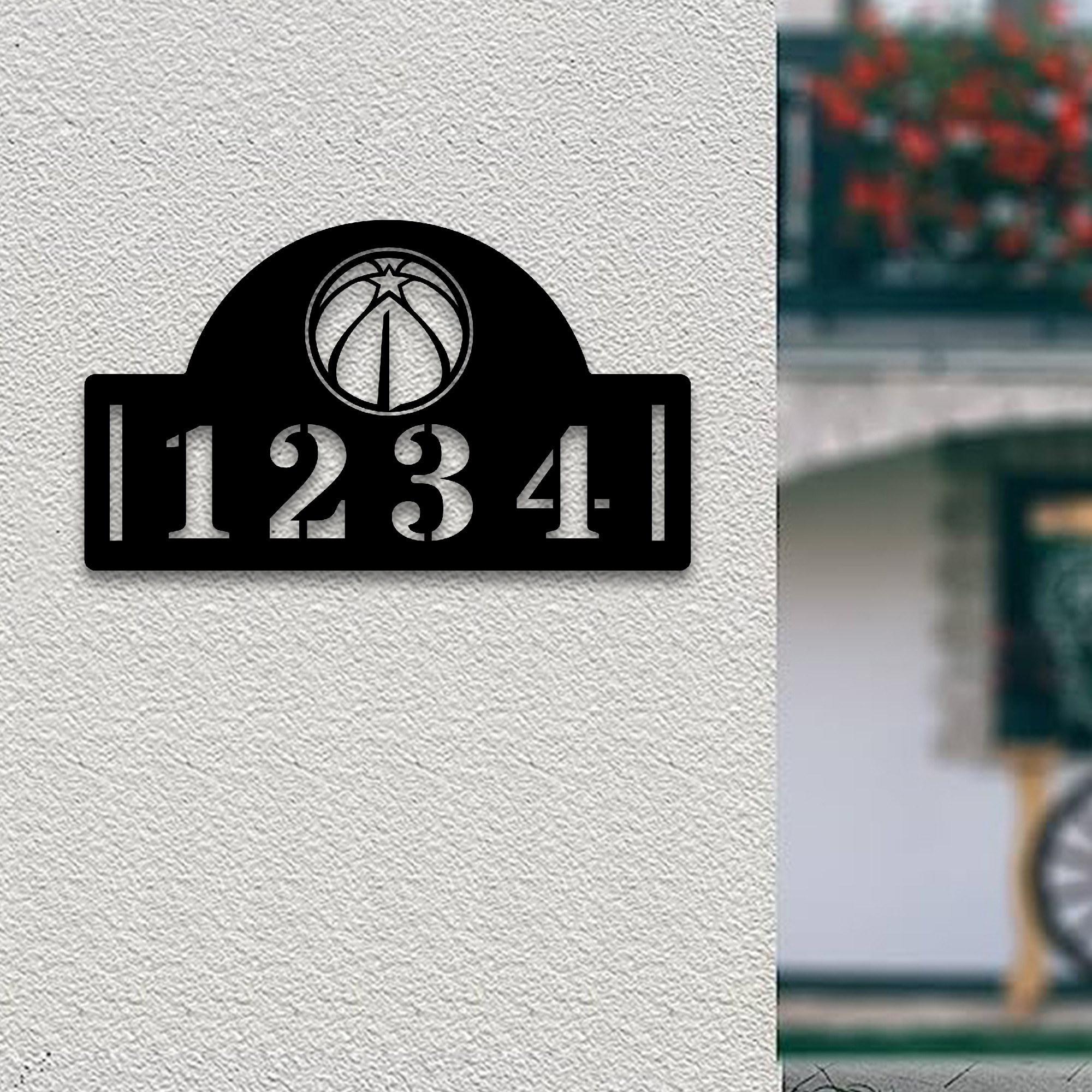 Washington Wizards NBA Metal House Number Sign