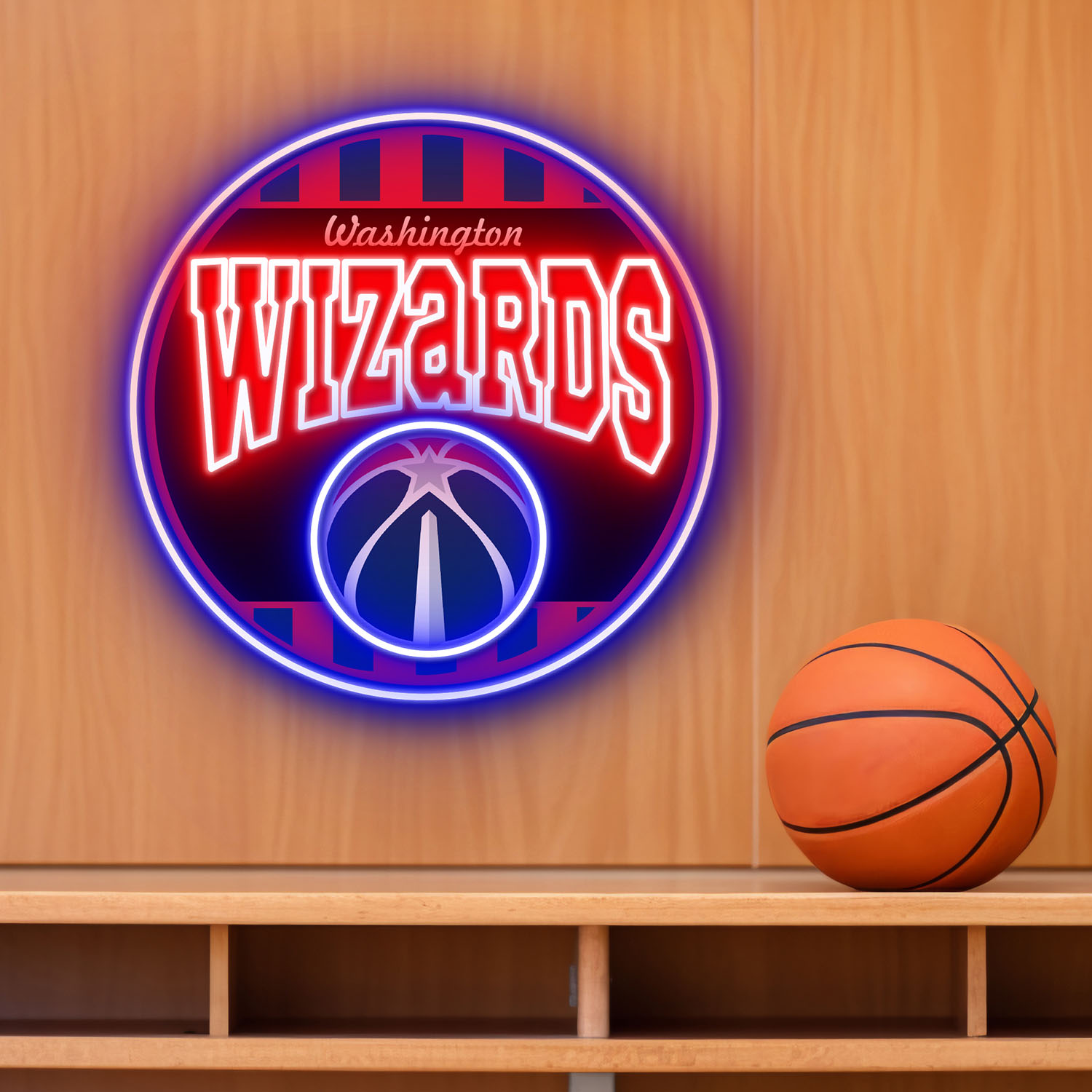 Washington Wizards Retro Acrylic Neon LED Sign NBA Home Decor