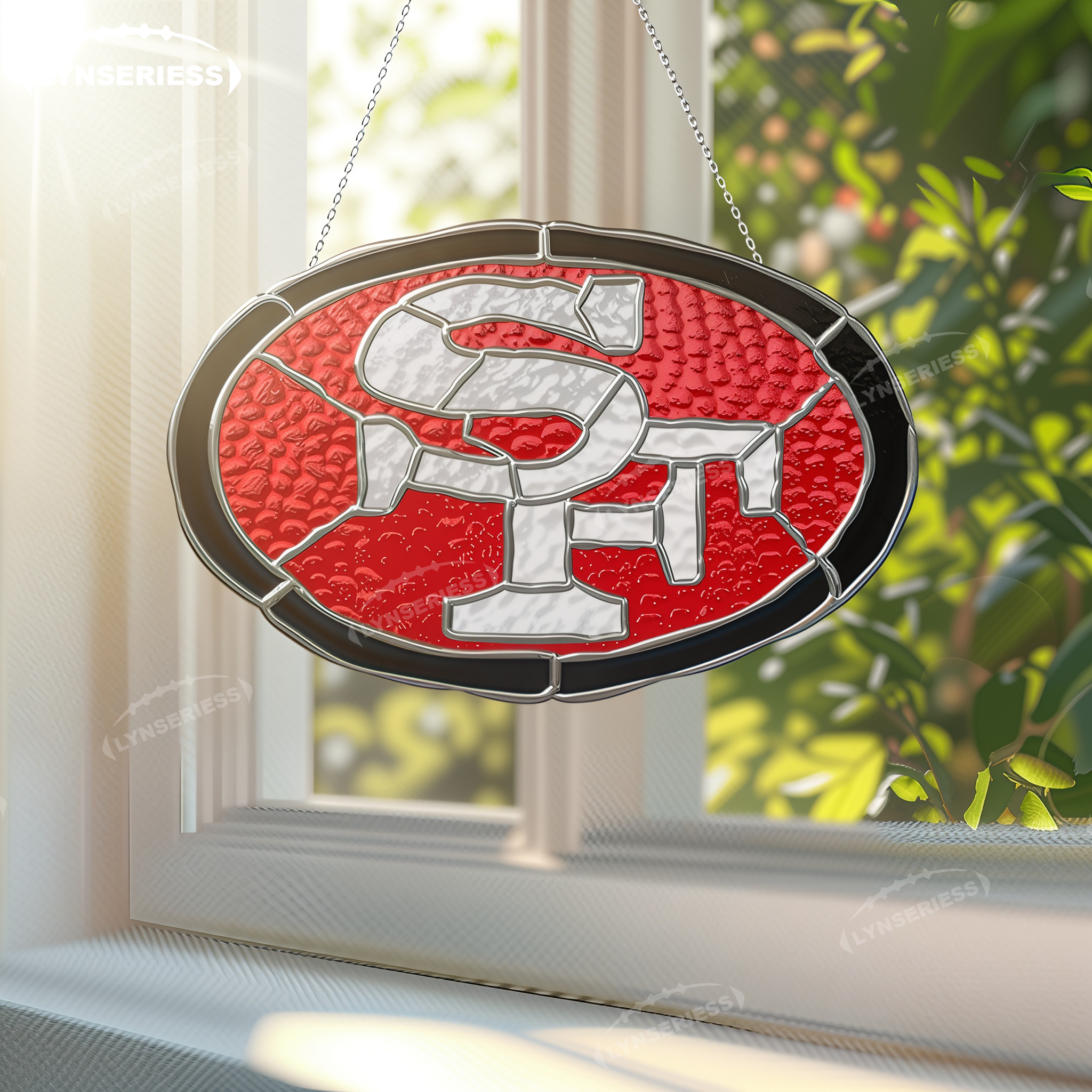 NFL San Francisco ers Logo Artwork Handcrafted Stained Glass Fan Cave Decor NFL Gift Idea