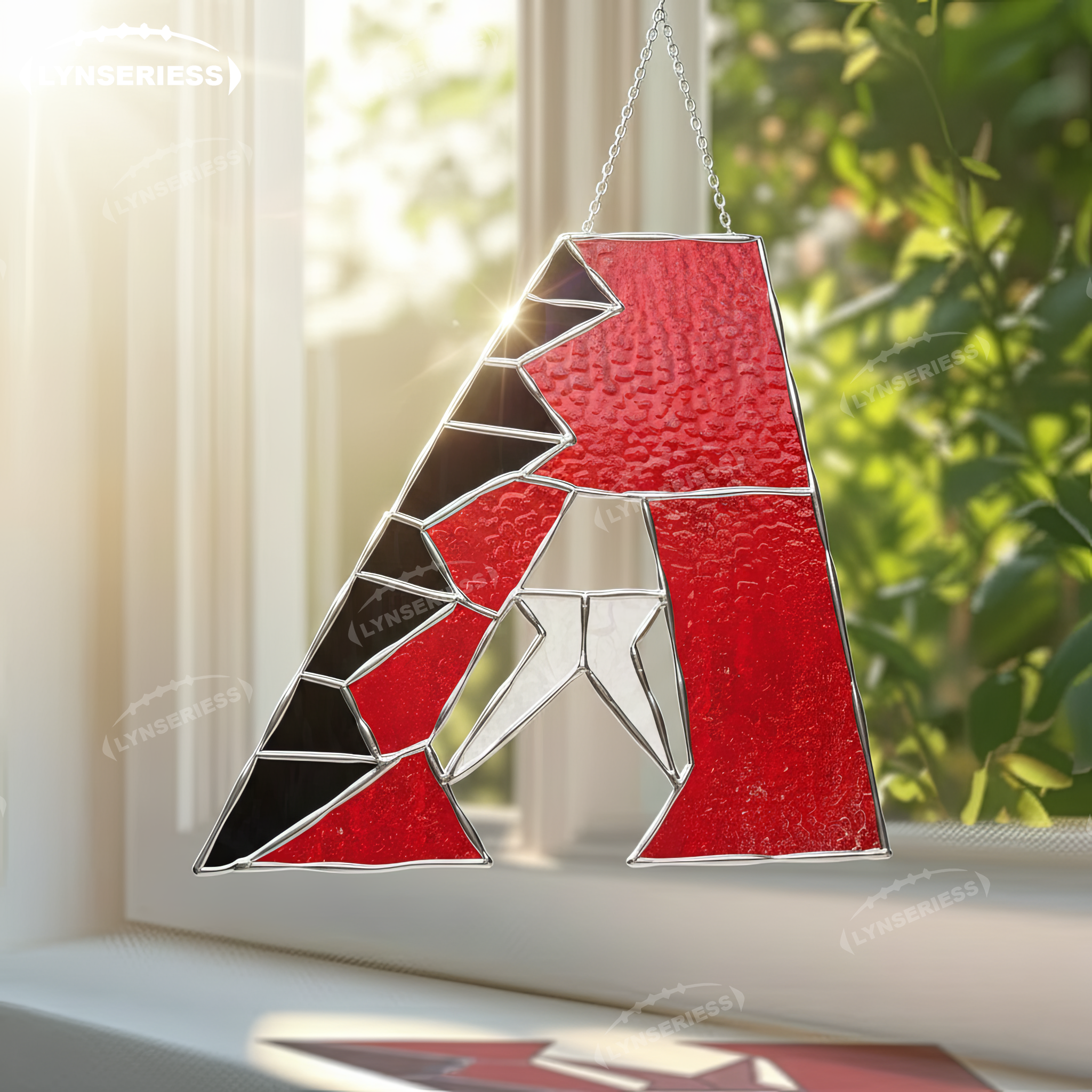 MLB Arizona Diamondbacks Logo Artwork Handcrafted Stained Glass Suncatcher Fan Cave Decor MLB Gift Idea