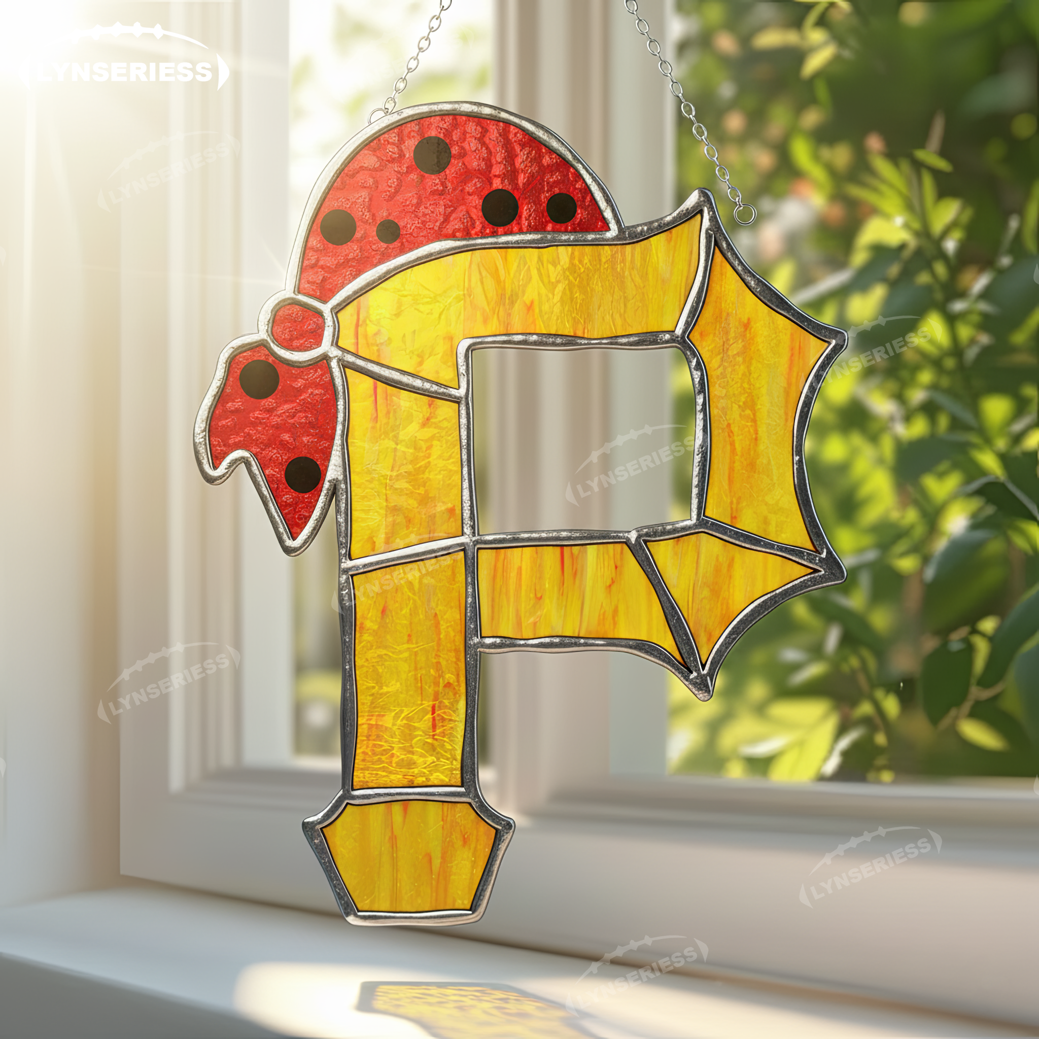 MLB Pittsburgh Pirates Logo Artwork Handcrafted Stained Glass Suncatcher Fan Cave Decor MLB Gift Idea