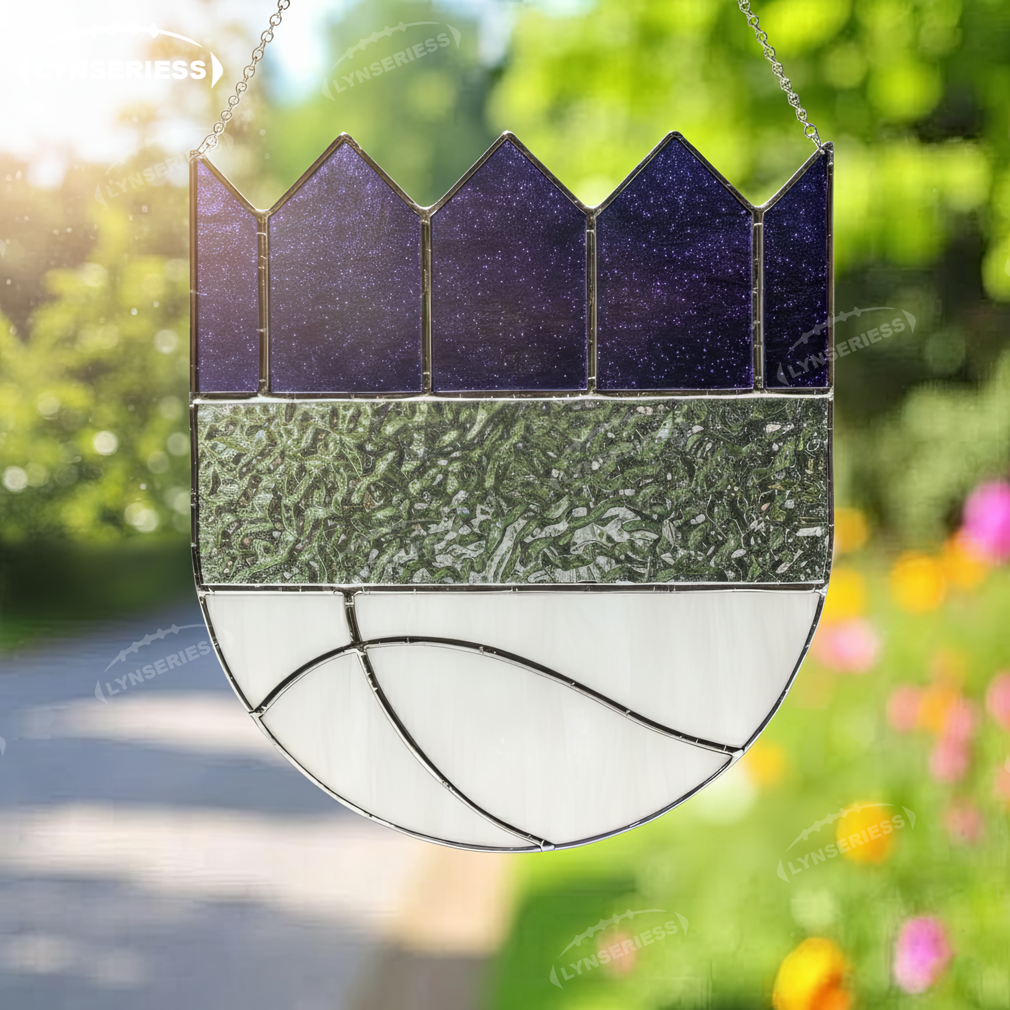 NBA Sacramento Kings Logo Artwork Handcrafted Stained Glass Suncatcher Fan Cave Decor NBA Gift Idea