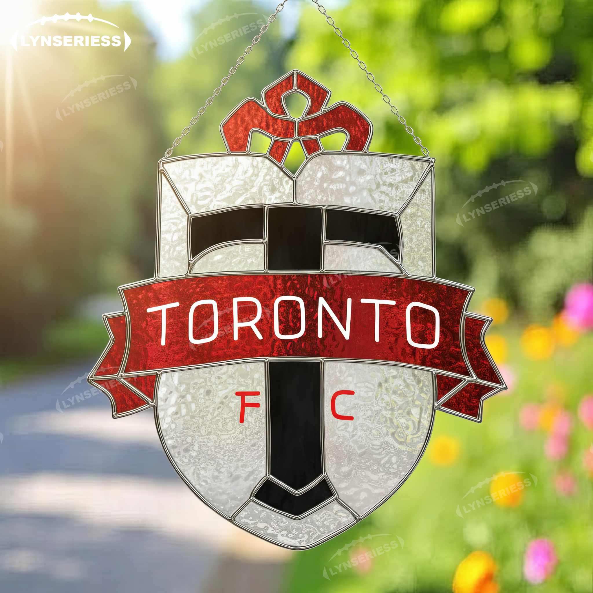 MLS Toronto FC Logo Artwork Handcrafted Stained Glass Suncatcher Fan Cave Decor MLS Gift Idea