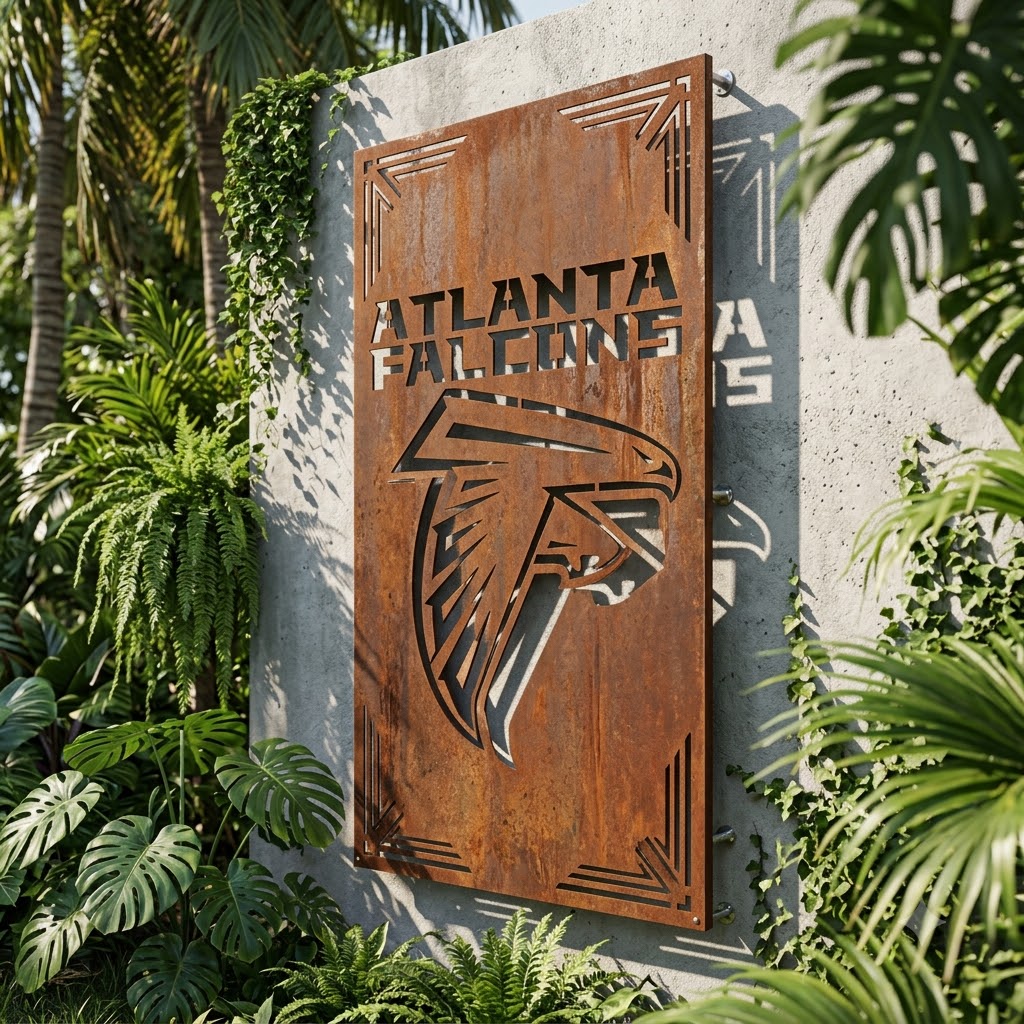 Atlanta Falcons Custom Logo Metal Wall Panel – NFL American Football Fan Wall Decor Gift