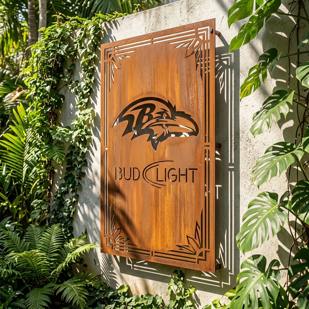 Baltimore Ravens Custom Logo Metal Wall Panel – NFL American Football Fan Wall Decor Gift